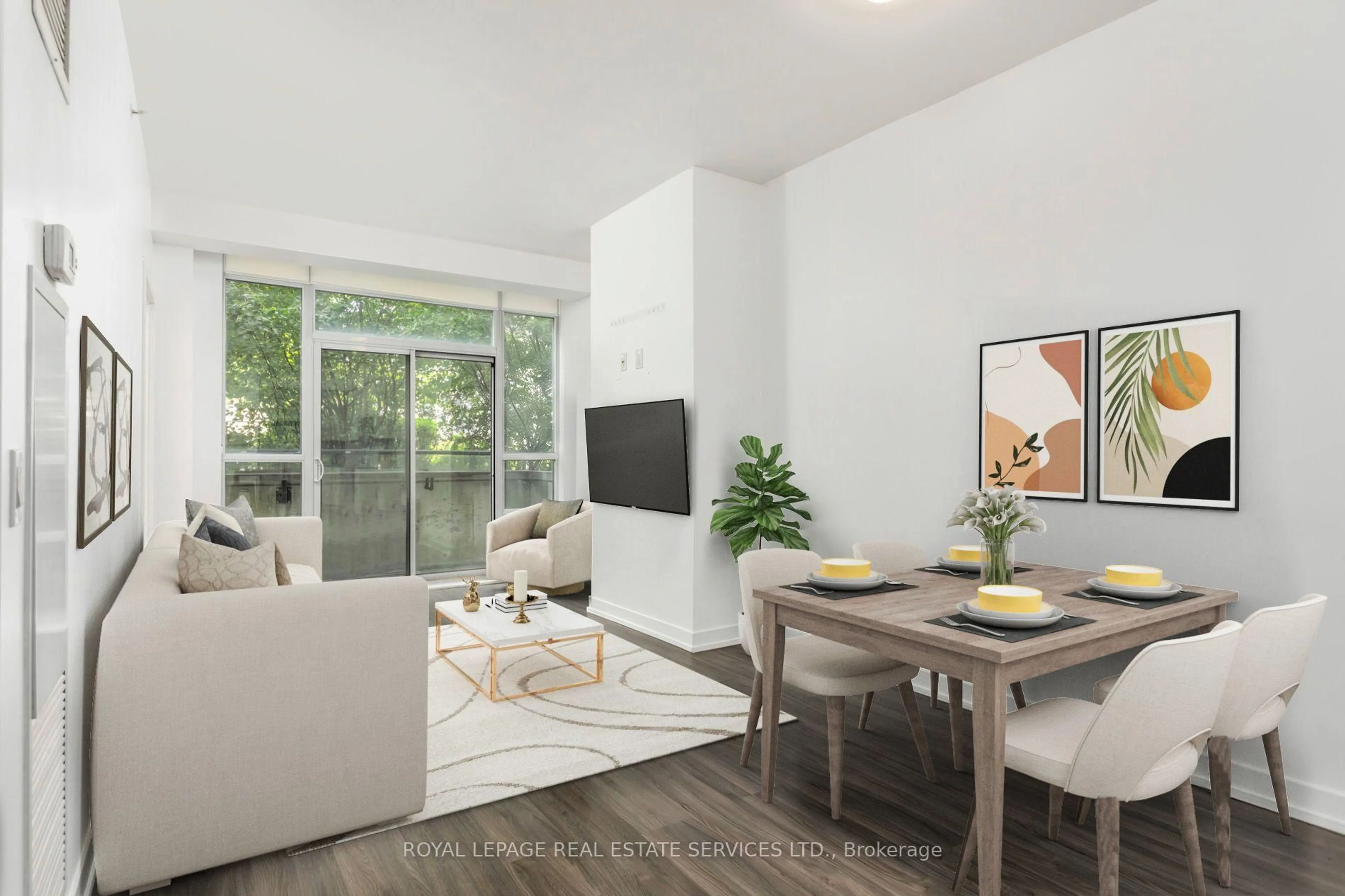 Living room with furniture, unknown for 8 Fieldway Rd #414, Toronto Ontario M8Z 3L1