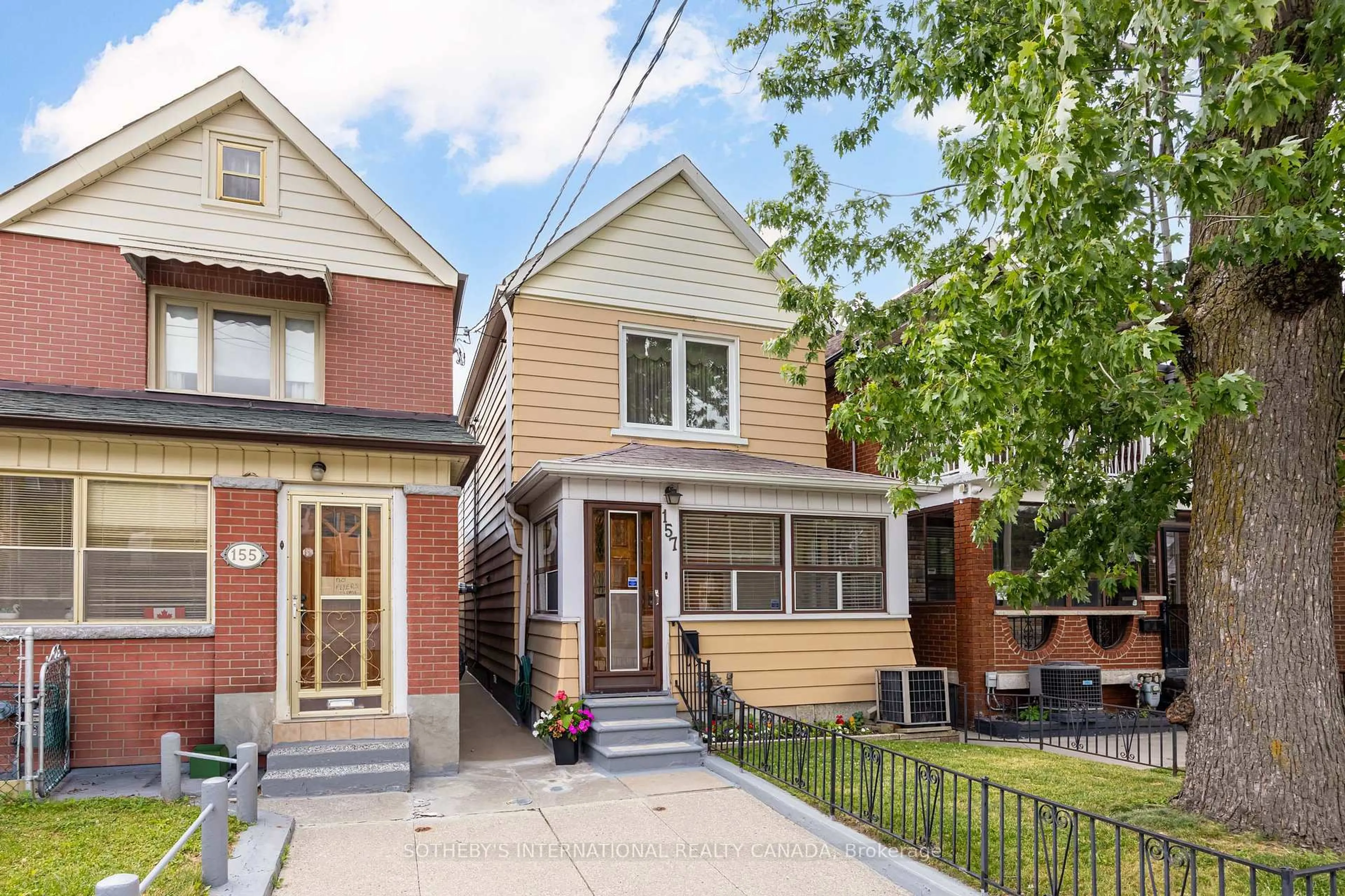 Home with brick exterior material, street for 157 Ascot Ave, Toronto Ontario M6E 1G5