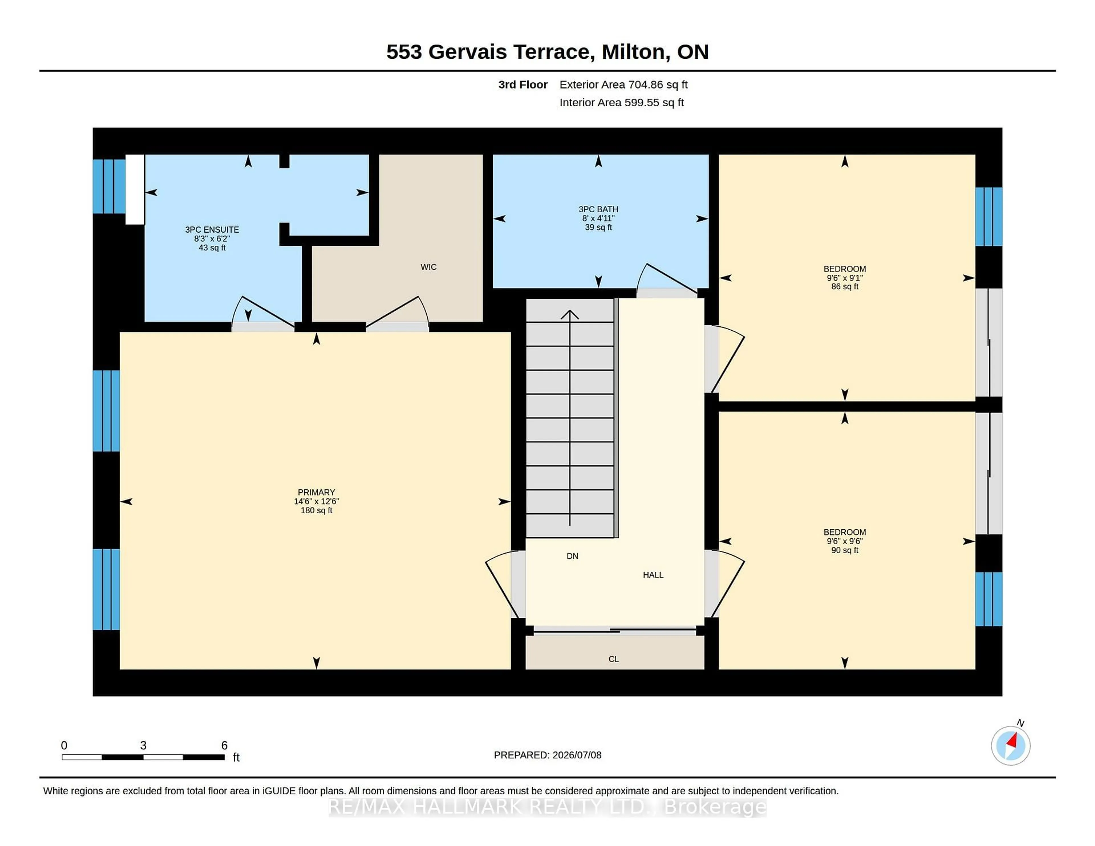 Floor plan for 553 Gervais Terr, Milton Ontario L9T 7R7