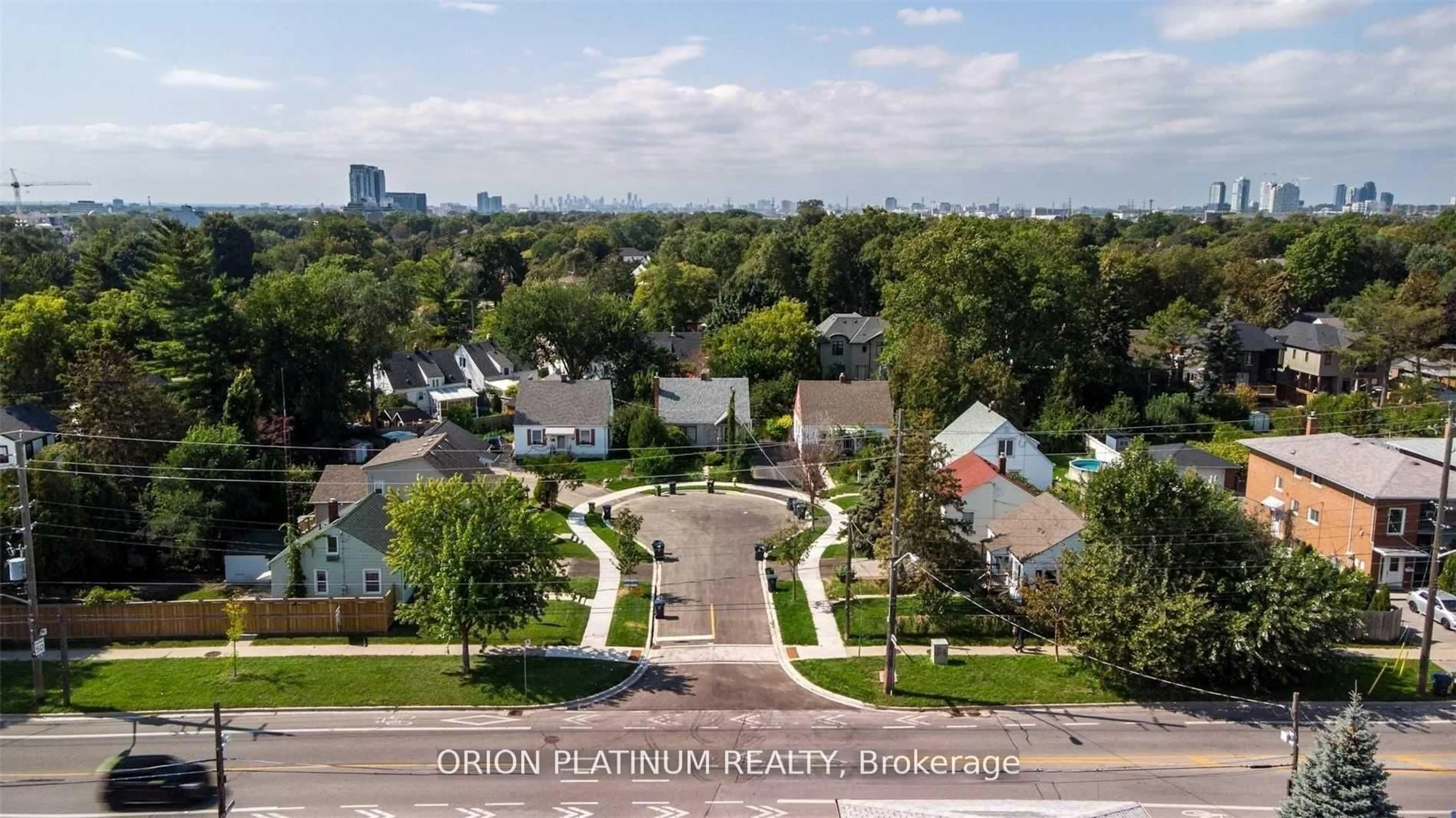 A pic from outside/outdoor area/front of a property/back of a property/a pic from drone, unknown for 1 McCallum Crt, Toronto Ontario M8Y 1M6