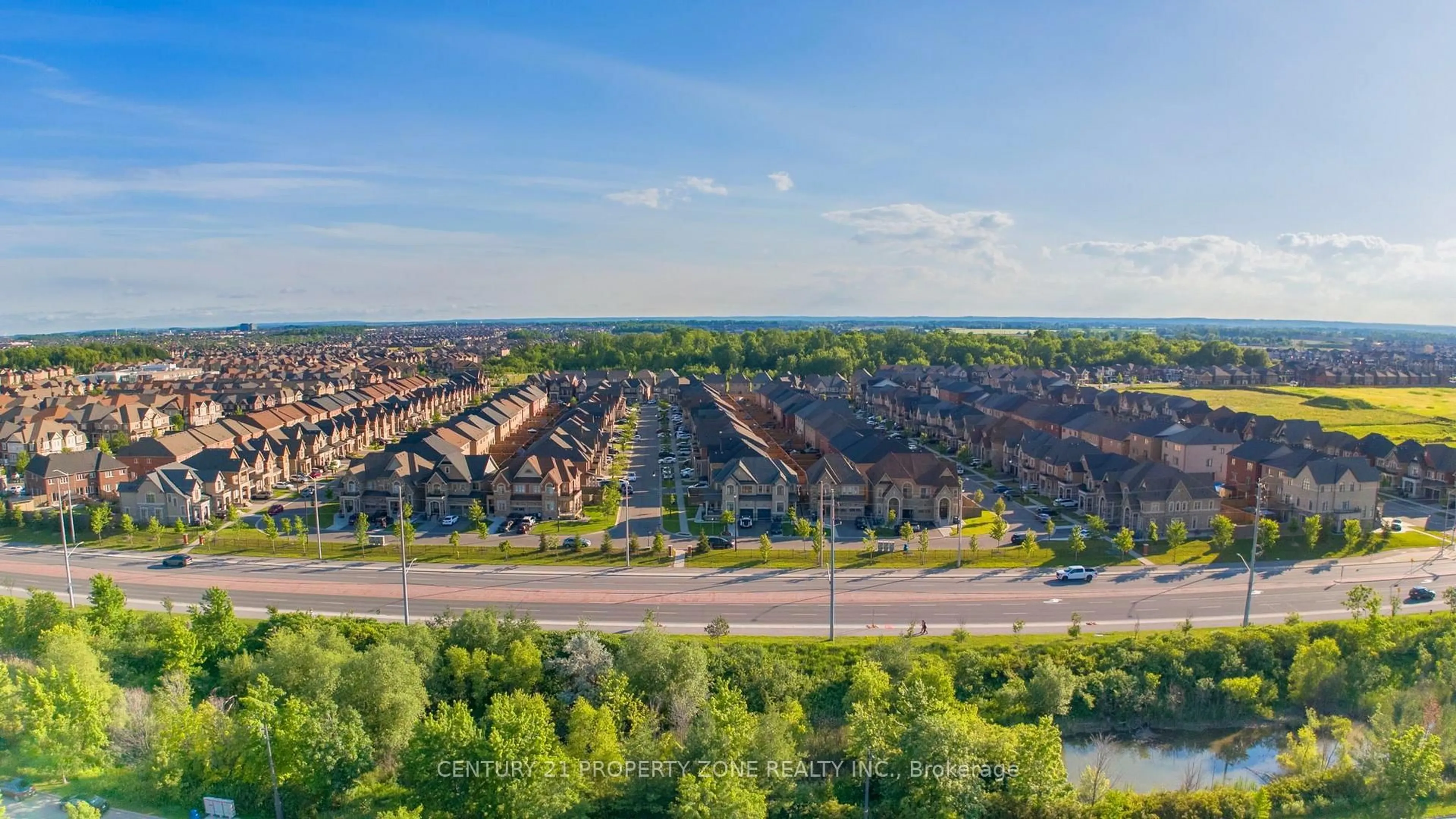 A pic from outside/outdoor area/front of a property/back of a property/a pic from drone, city buildings view from balcony for 38 Callalily Rd, Brampton Ontario L7A 0M2