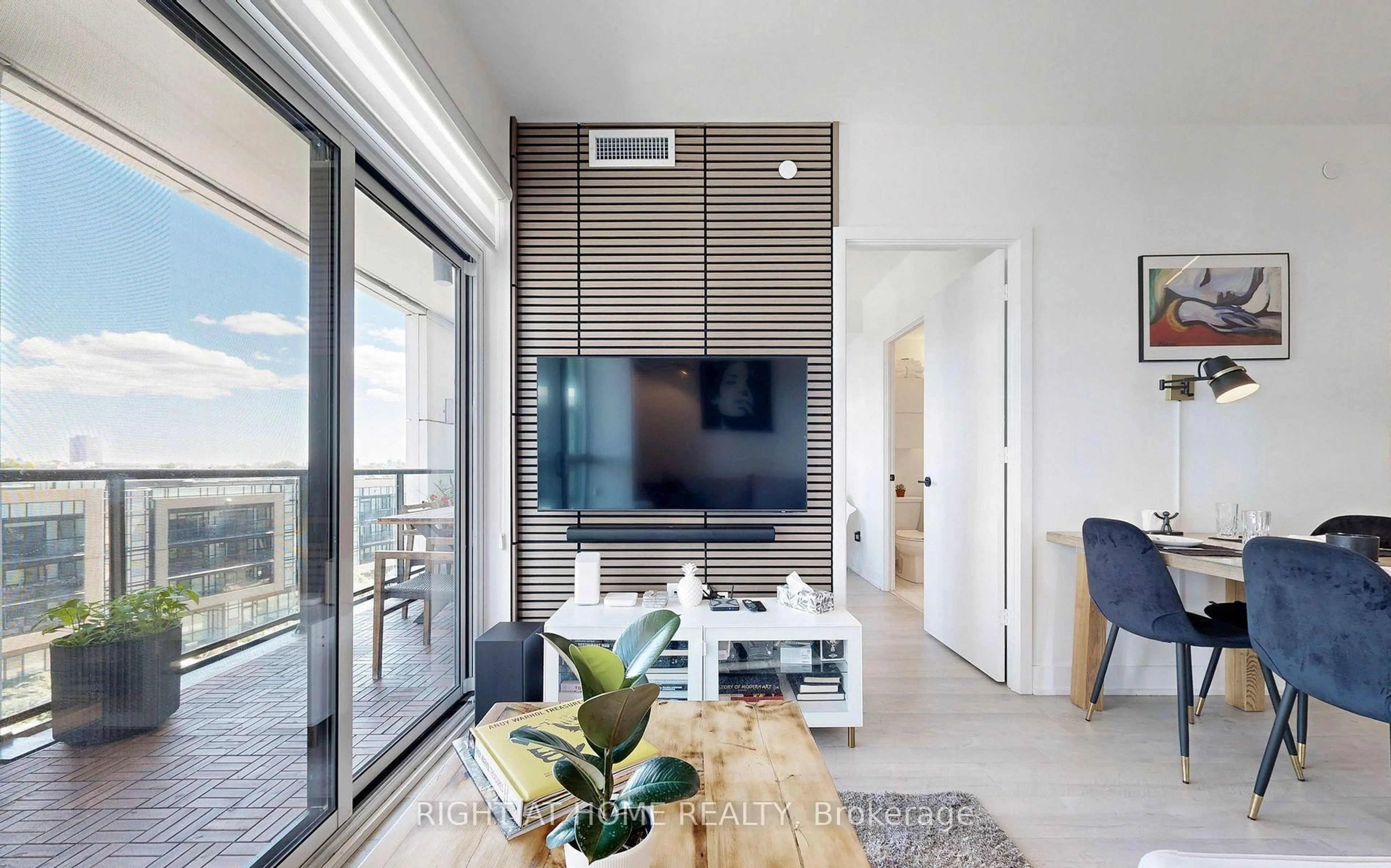 Living room with furniture, unknown for 50 George Butchart Dr #507, Toronto Ontario M3M 2H3