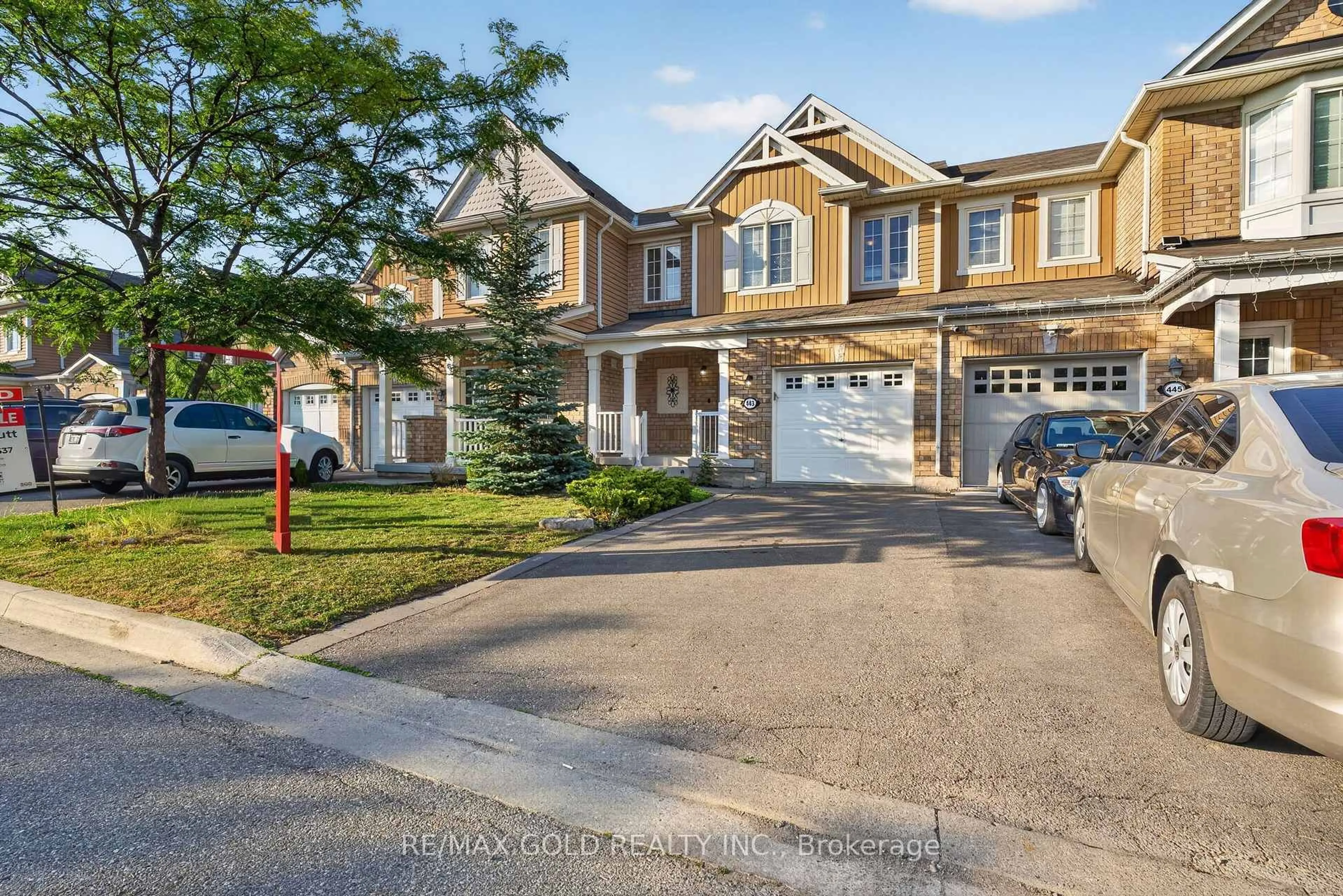 Home with brick exterior material, street for 443 Cavanagh Lane, Milton Ontario L9T 8G6