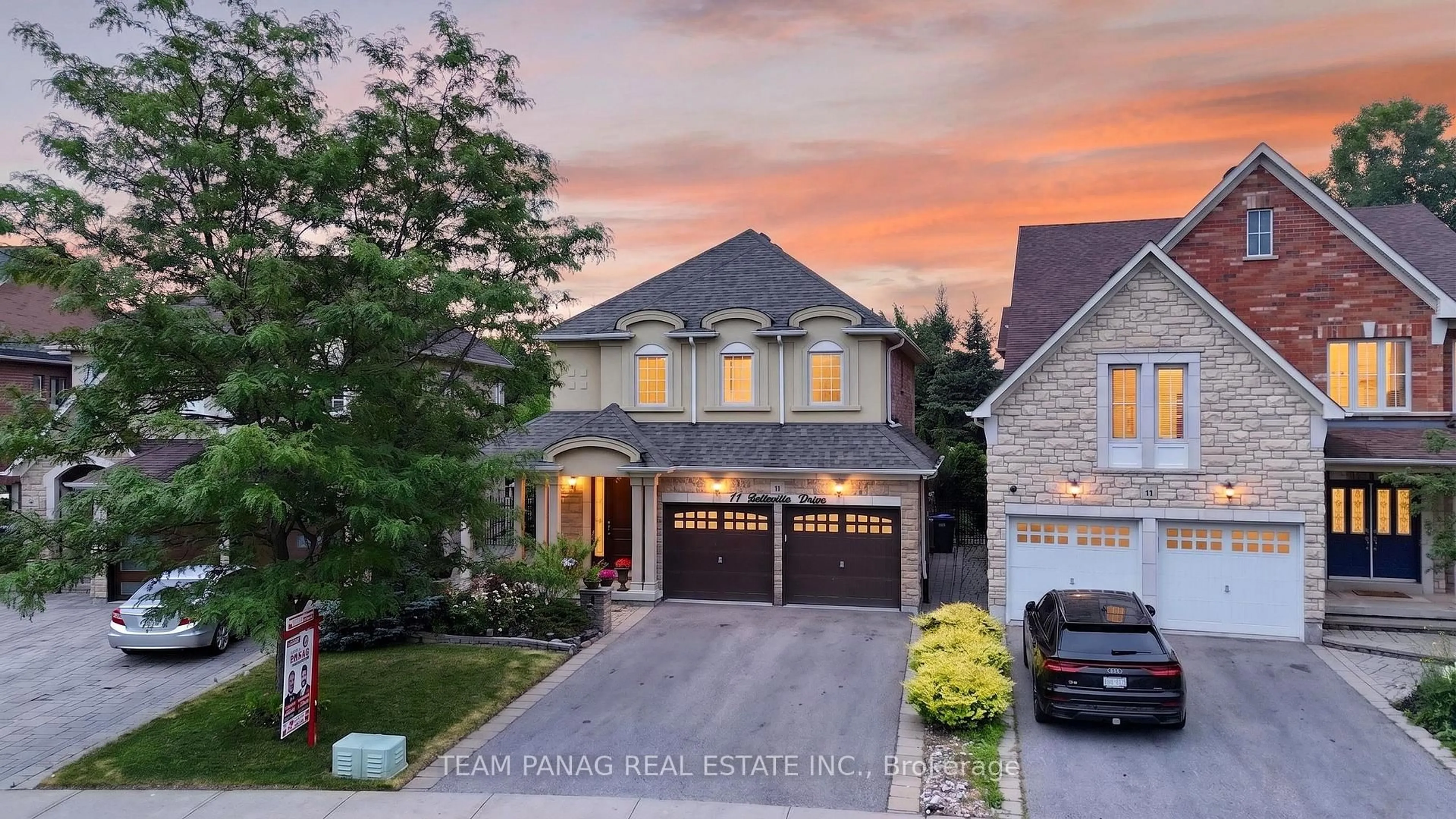 Home with brick exterior material, street for 11 Belleville Dr, Brampton Ontario L6P 1V7