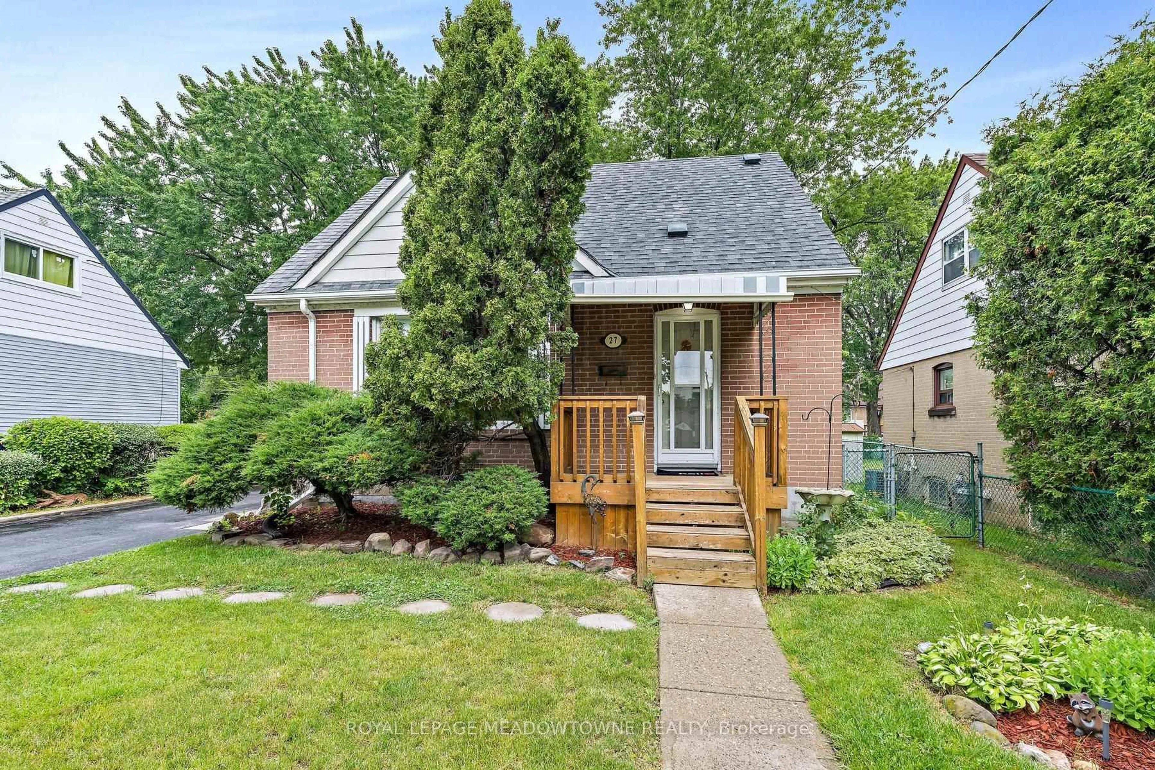 Home with brick exterior material, street for 27 Hatfield Cres, Toronto Ontario M9W 3R7