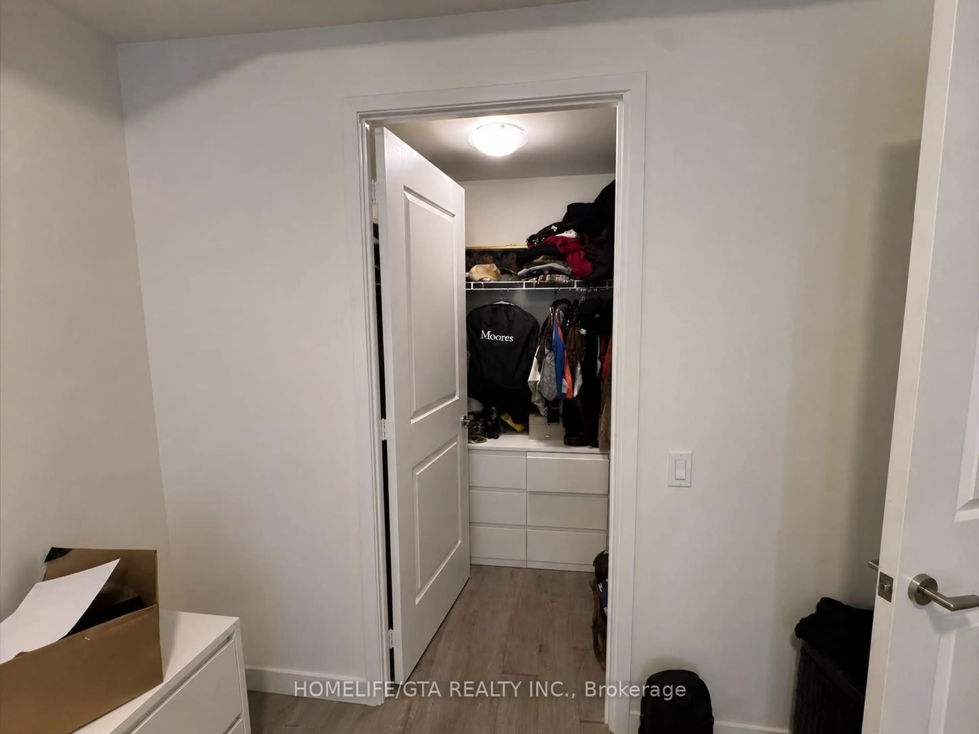 Storage room or clothes room or walk-in closet for 35 Watergarden Dr #1616, Mississauga Ontario M1S 0C2