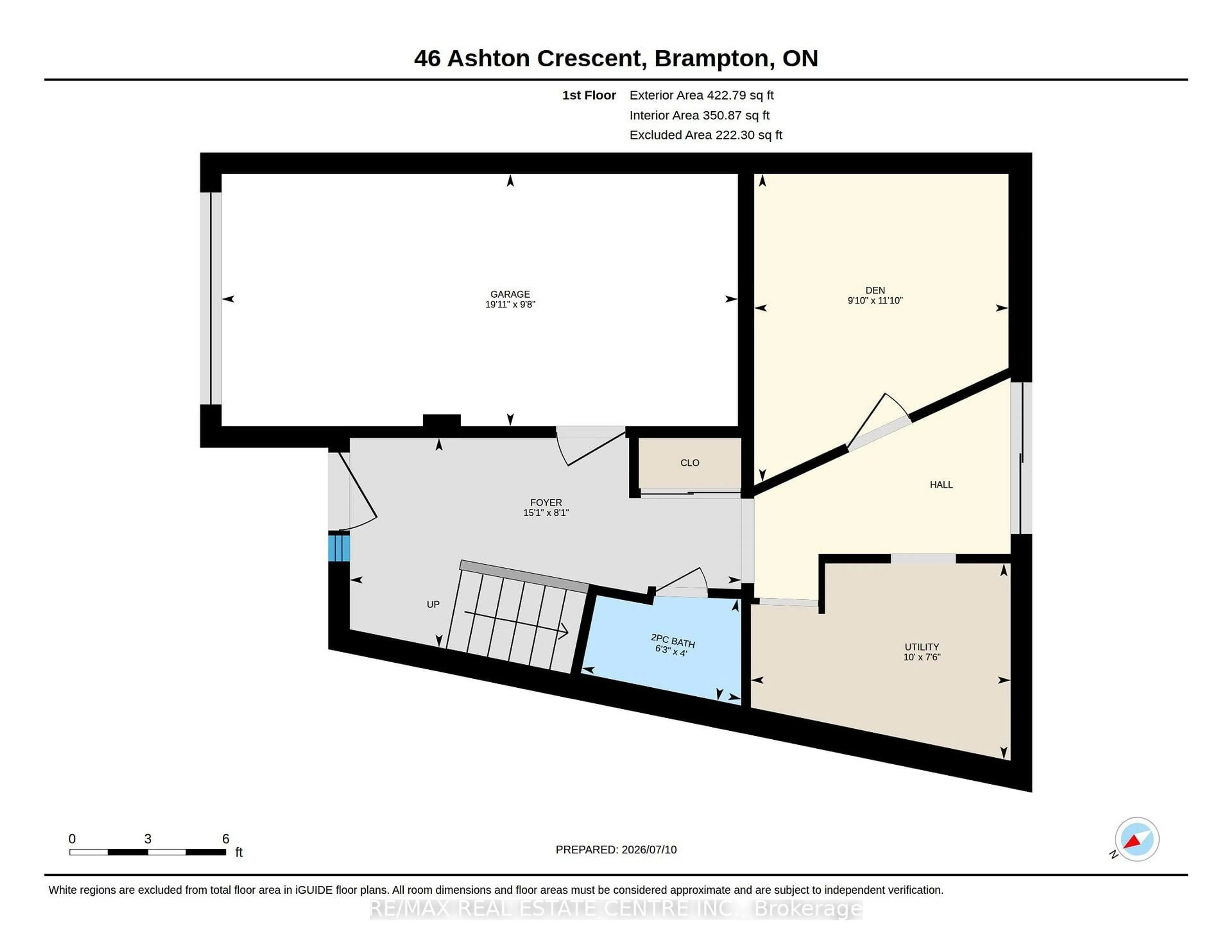 Floor plan for 46 Ashton Cres #46, Brampton Ontario L6S 3J9