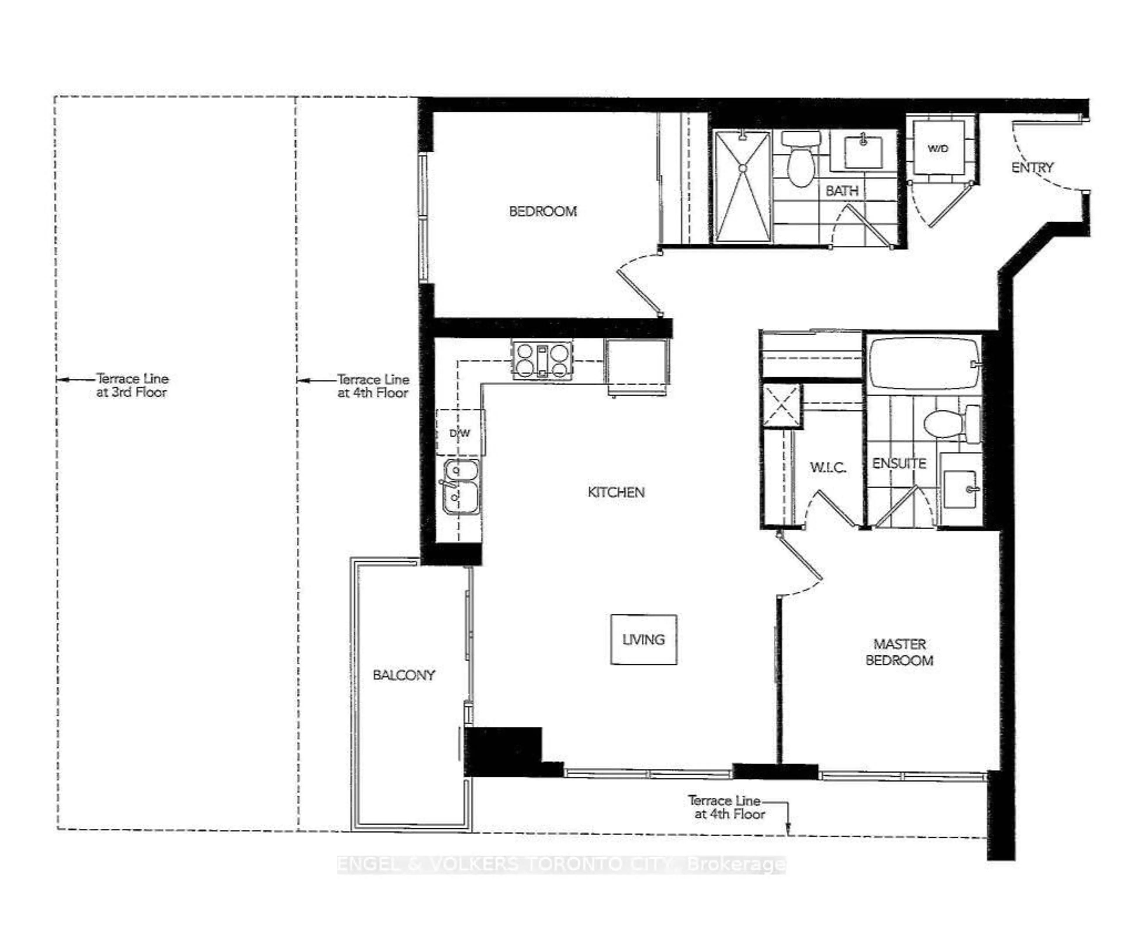 Floor plan for 2220 Lake Shore Blvd #302, Toronto Ontario M8V 0B1
