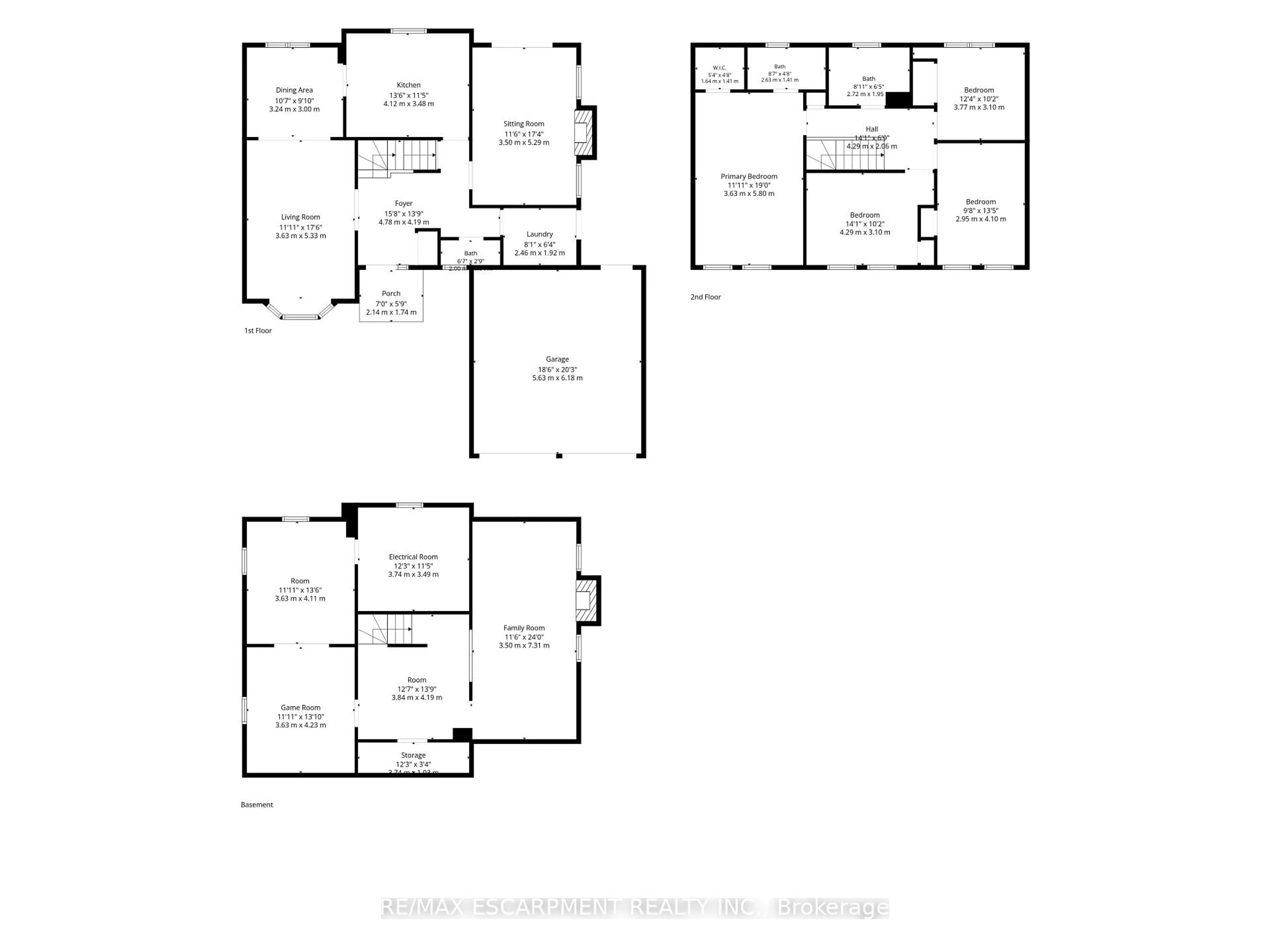 Floor plan for 463 Gowland Cres, Milton Ontario L9T 4G6