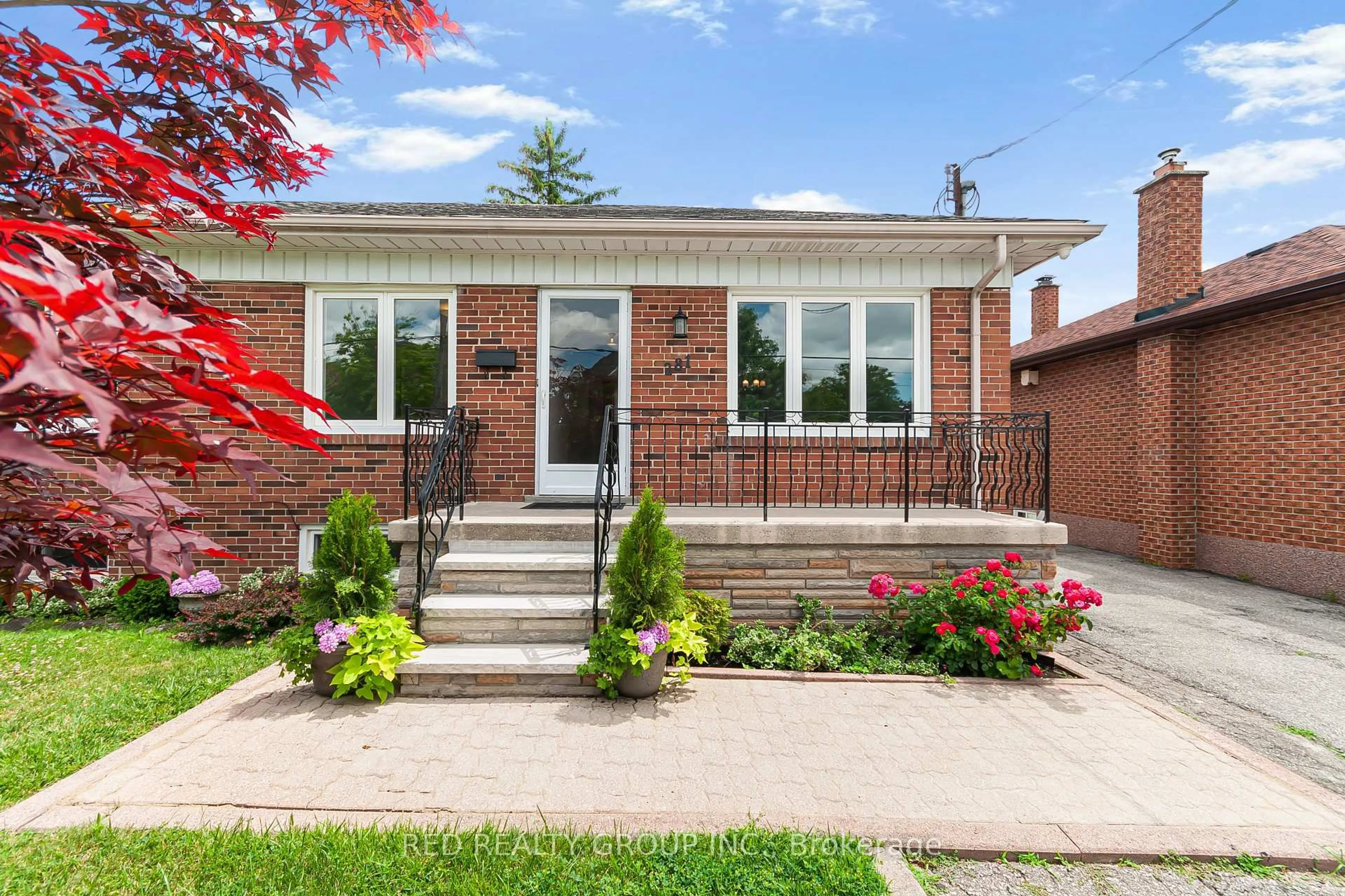 Home with brick exterior material, street for 281 Falstaff Ave, Toronto Ontario M6L 2G4