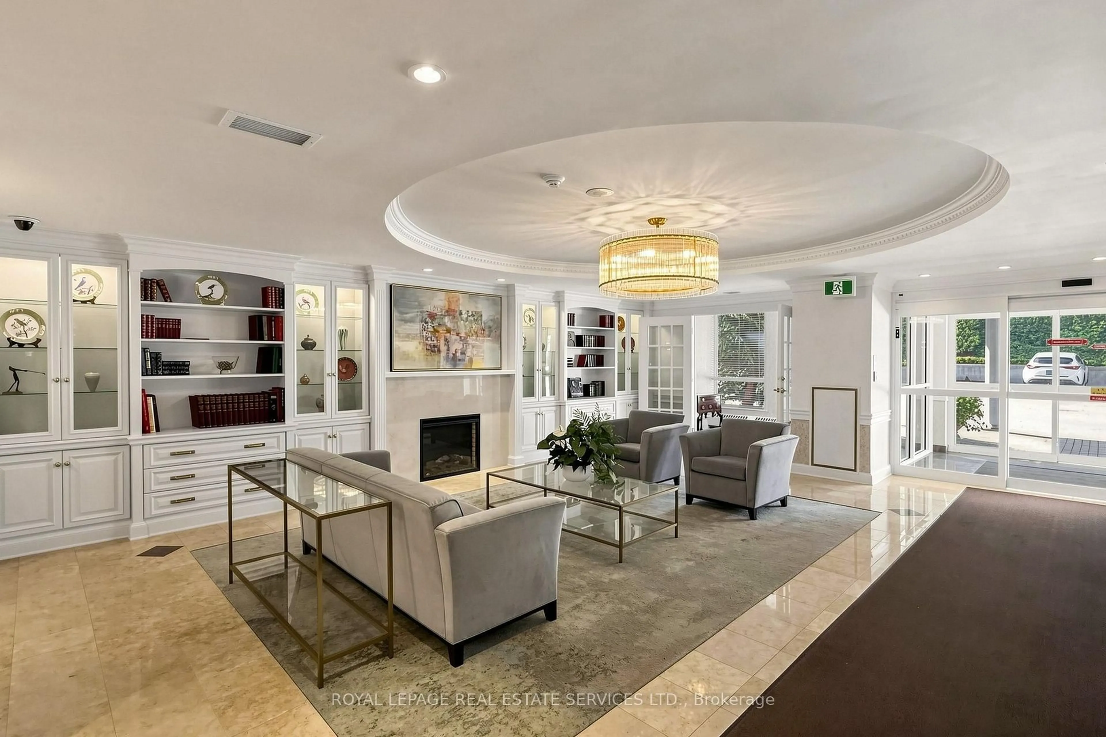 Living room with furniture, ceramic/tile floor for 60 Old Mill Rd #306, Oakville Ontario L6J 7V9