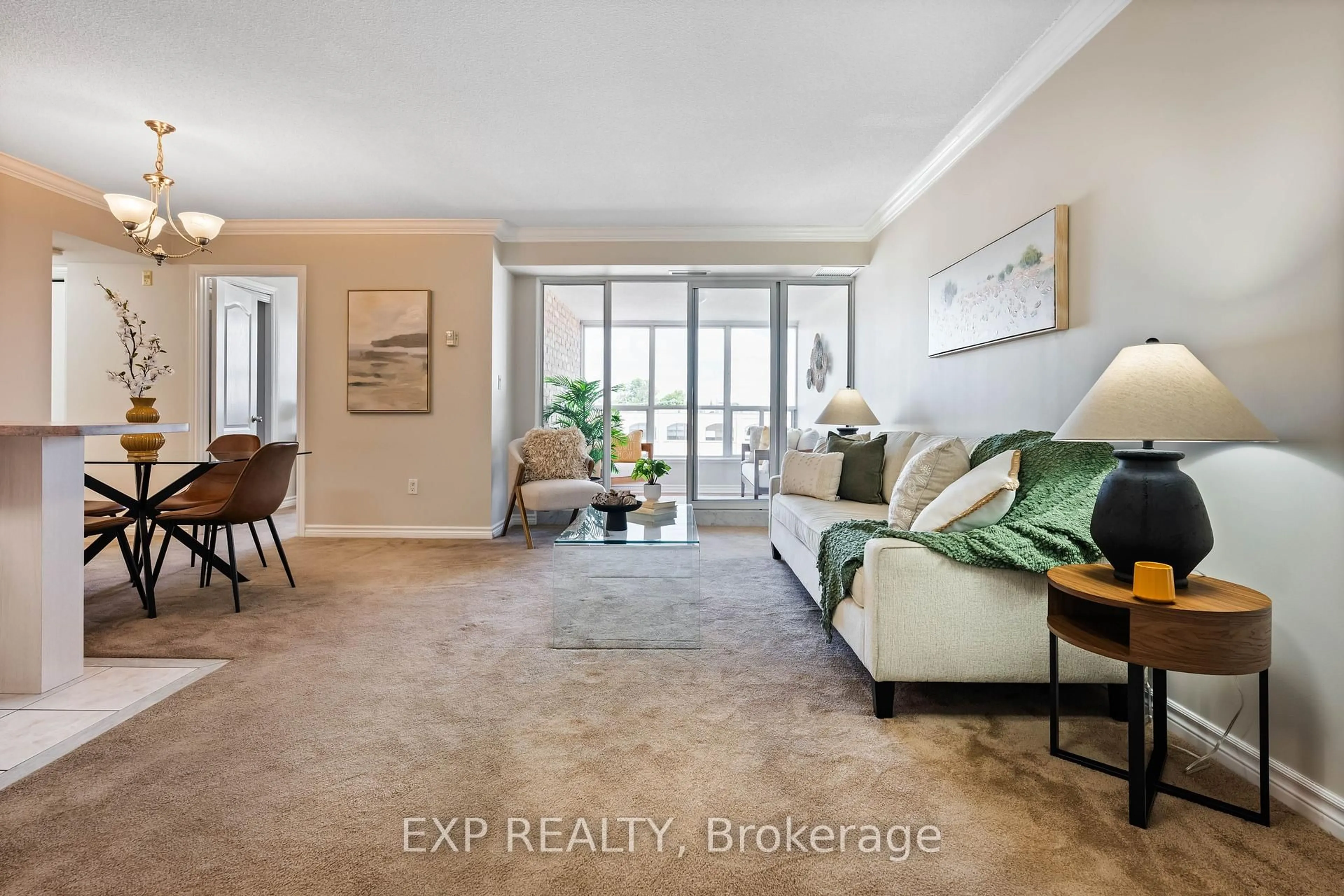 Living room with furniture, unknown for 200 Broadway #507, Orangeville Ontario L9W 5G3