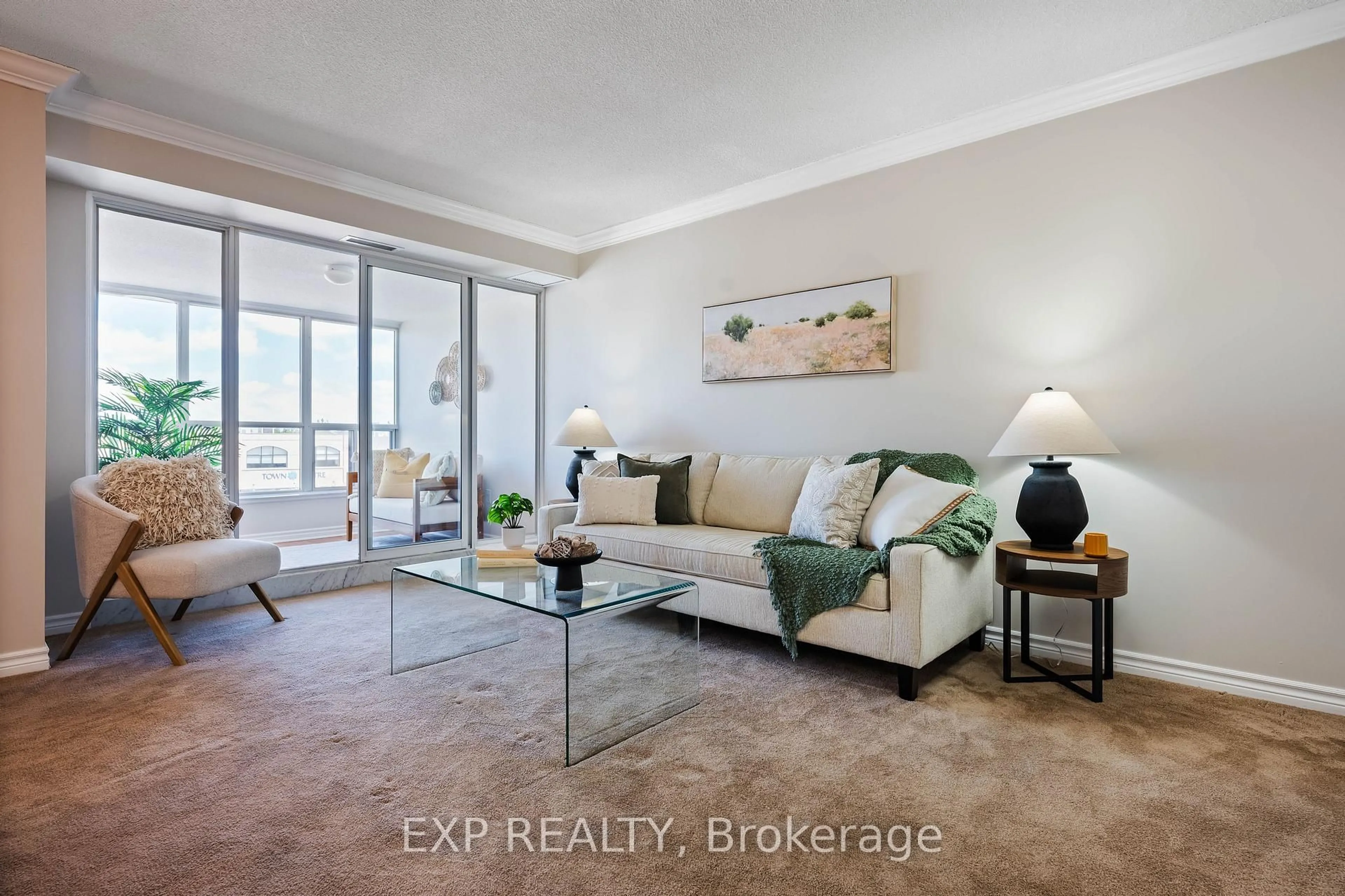 Living room with furniture, unknown for 200 Broadway #507, Orangeville Ontario L9W 5G3