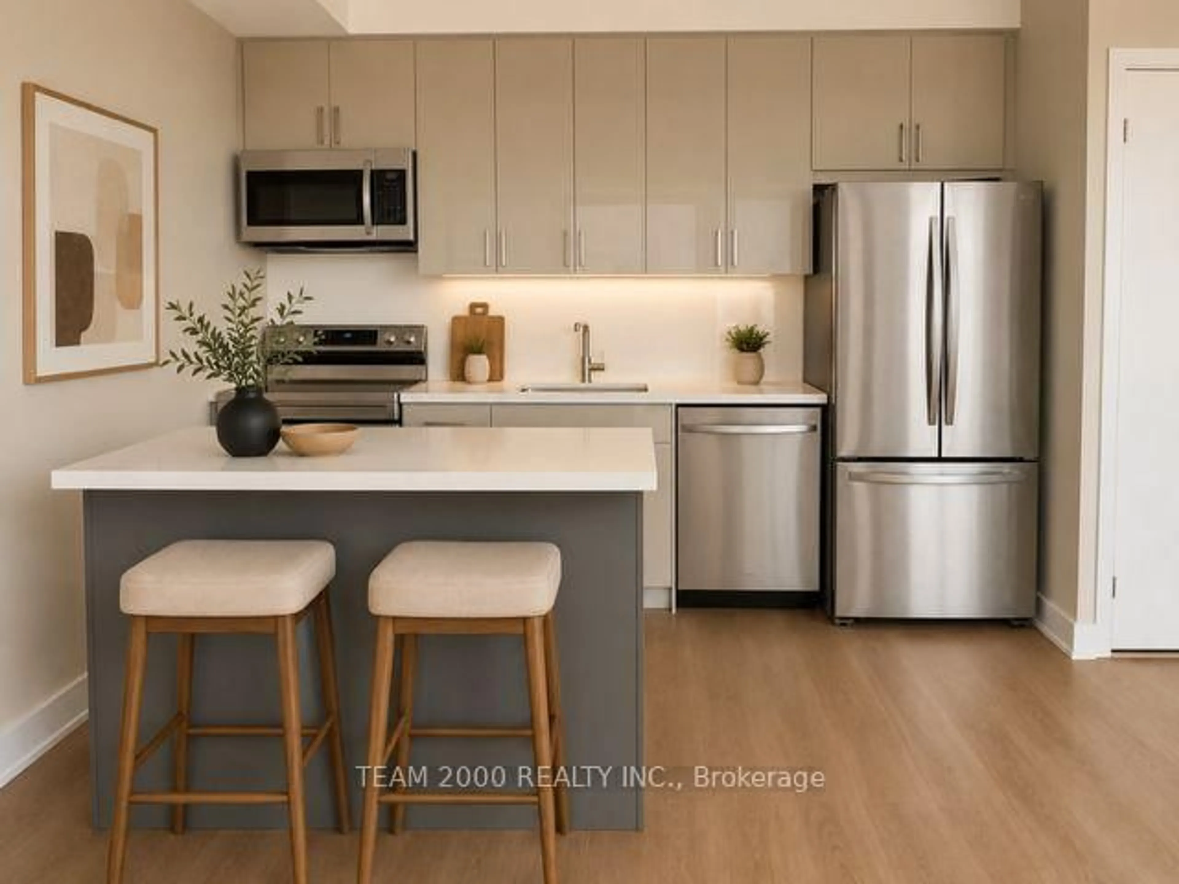 Open concept kitchen, unknown for 5101 Dundas St #602, Toronto Ontario M9A 5G8
