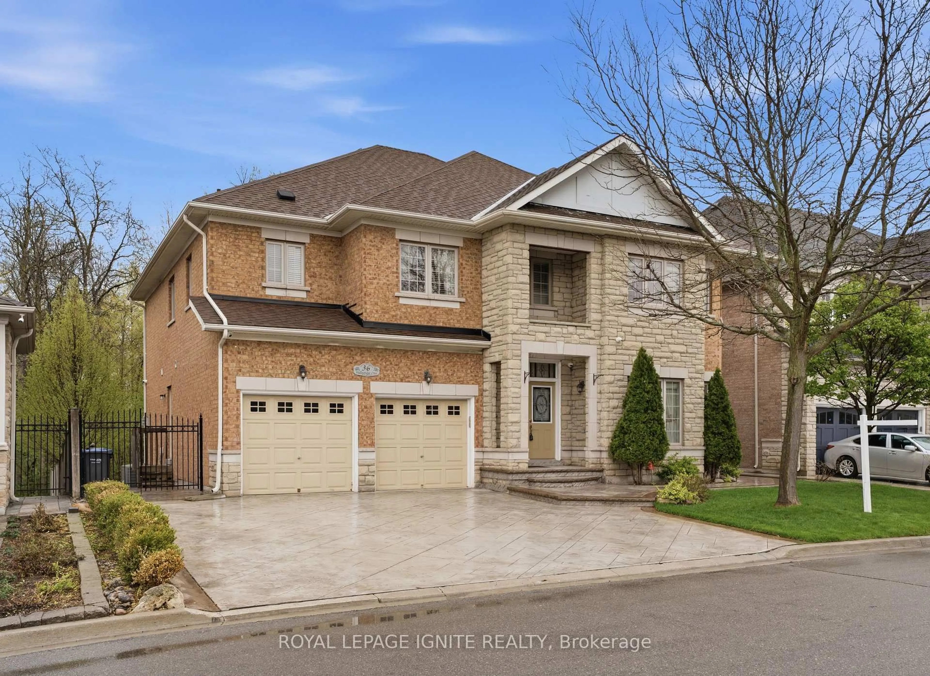 Home with brick exterior material, street for 36 Valleyridge Cres, Brampton Ontario L6P 2C8