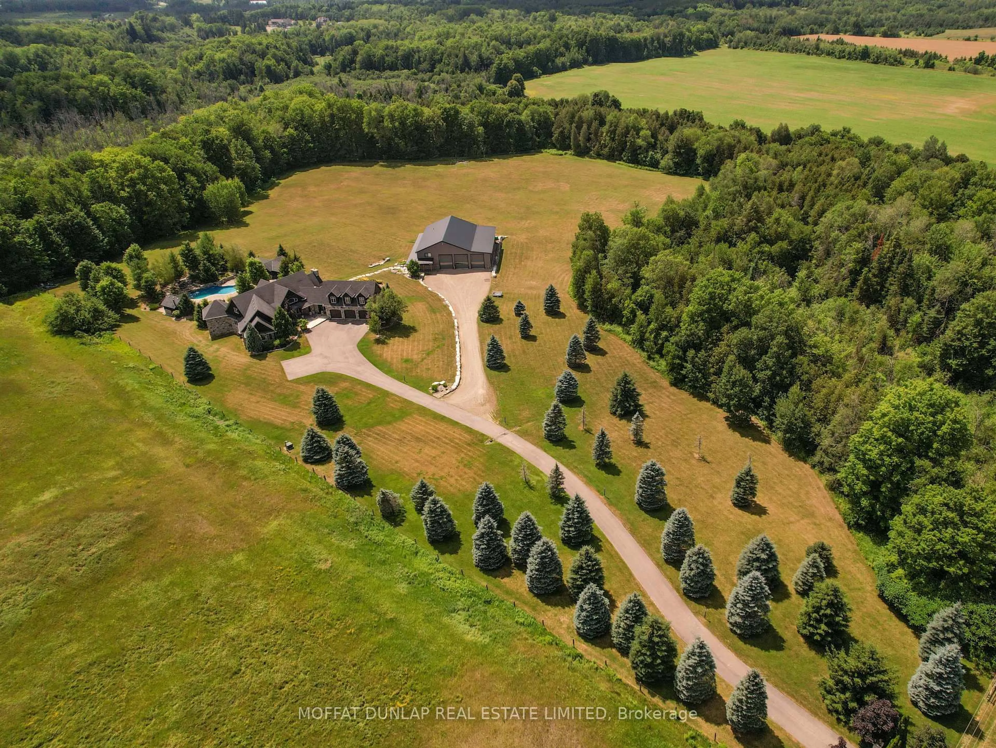 A pic from outside/outdoor area/front of a property/back of a property/a pic from drone, forest/trees view for 15520 Horseshoe Hill Rd, Caledon Ontario L7C 2N3