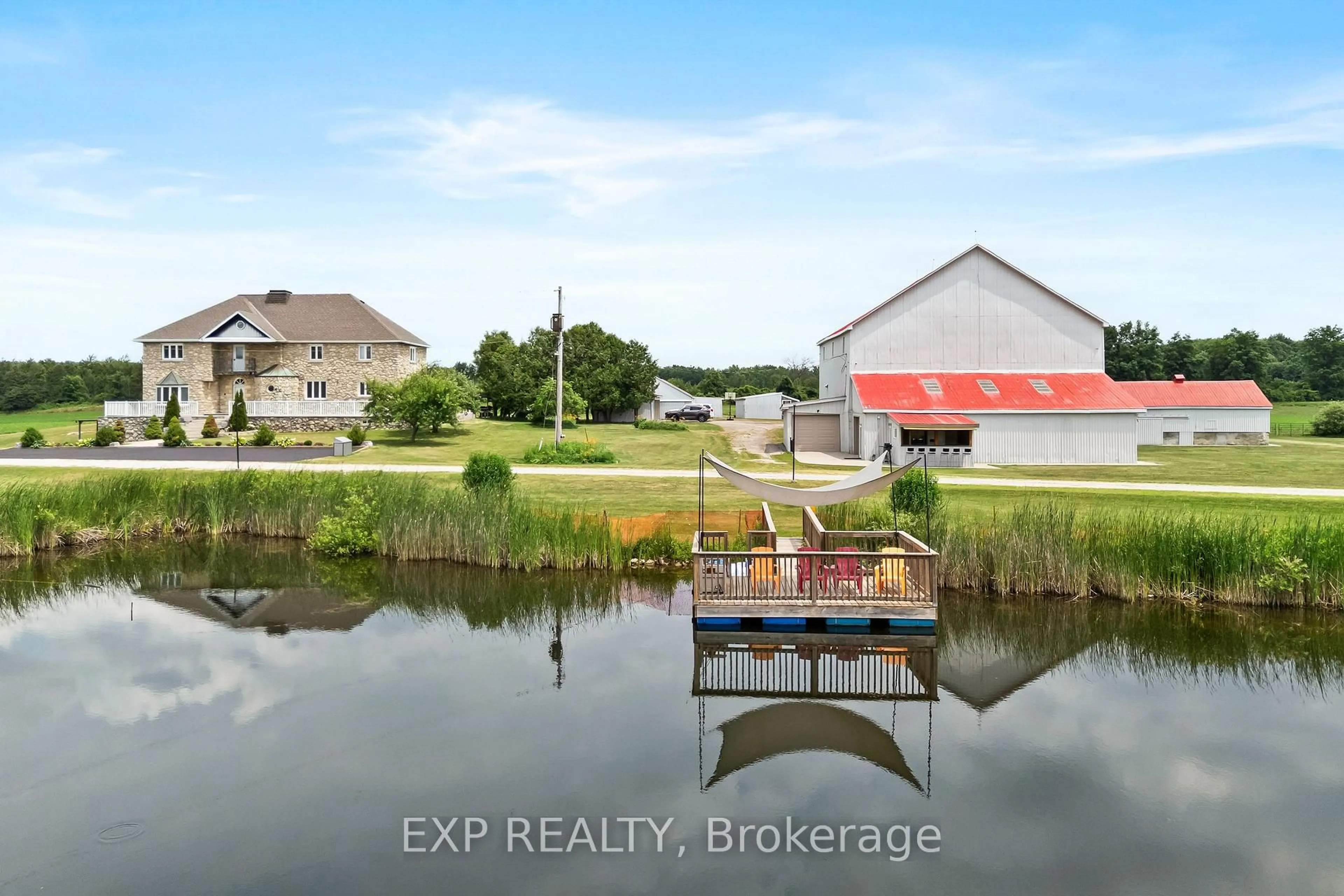 A pic from outside/outdoor area/front of a property/back of a property/a pic from drone, water/lake/river/ocean view for 11677 Regional Rd 25, Halton Hills Ontario L7J 2M1