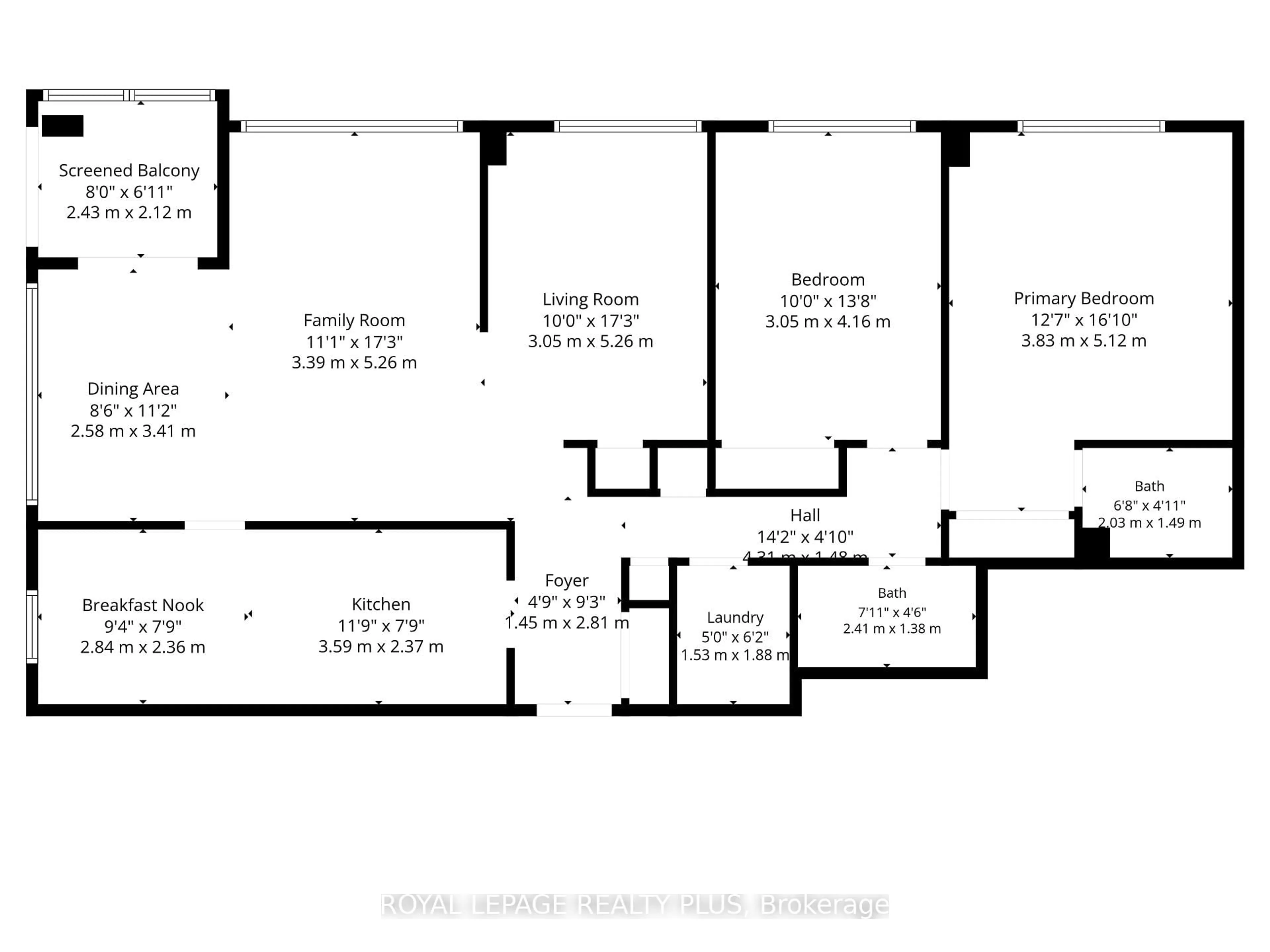 Floor plan for 39 Stavebank Rd #PH 4, Mississauga Ontario L5G 4N7