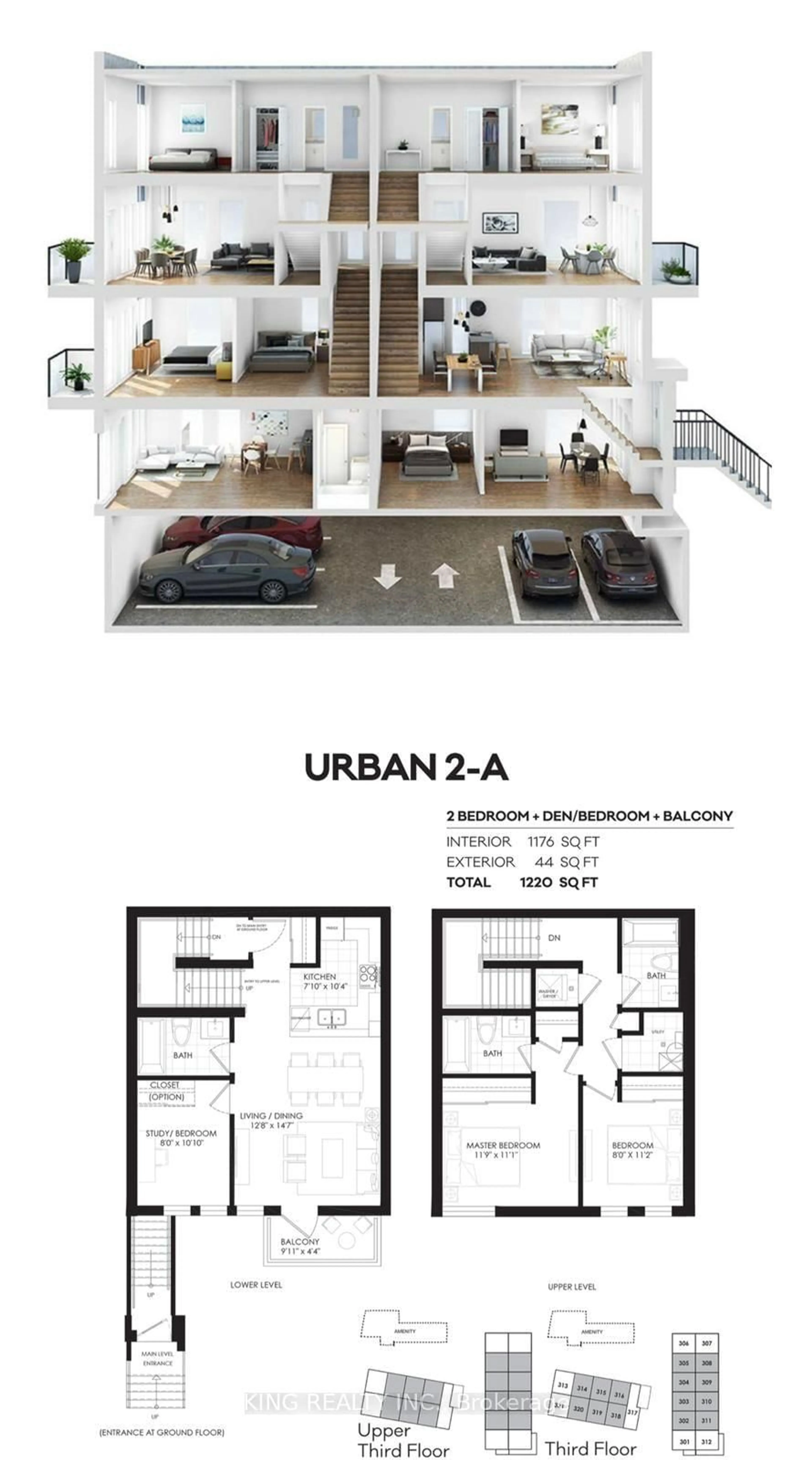 Floor plan for 402 The Eastmall #315, Toronto Ontario M9B 3Z9