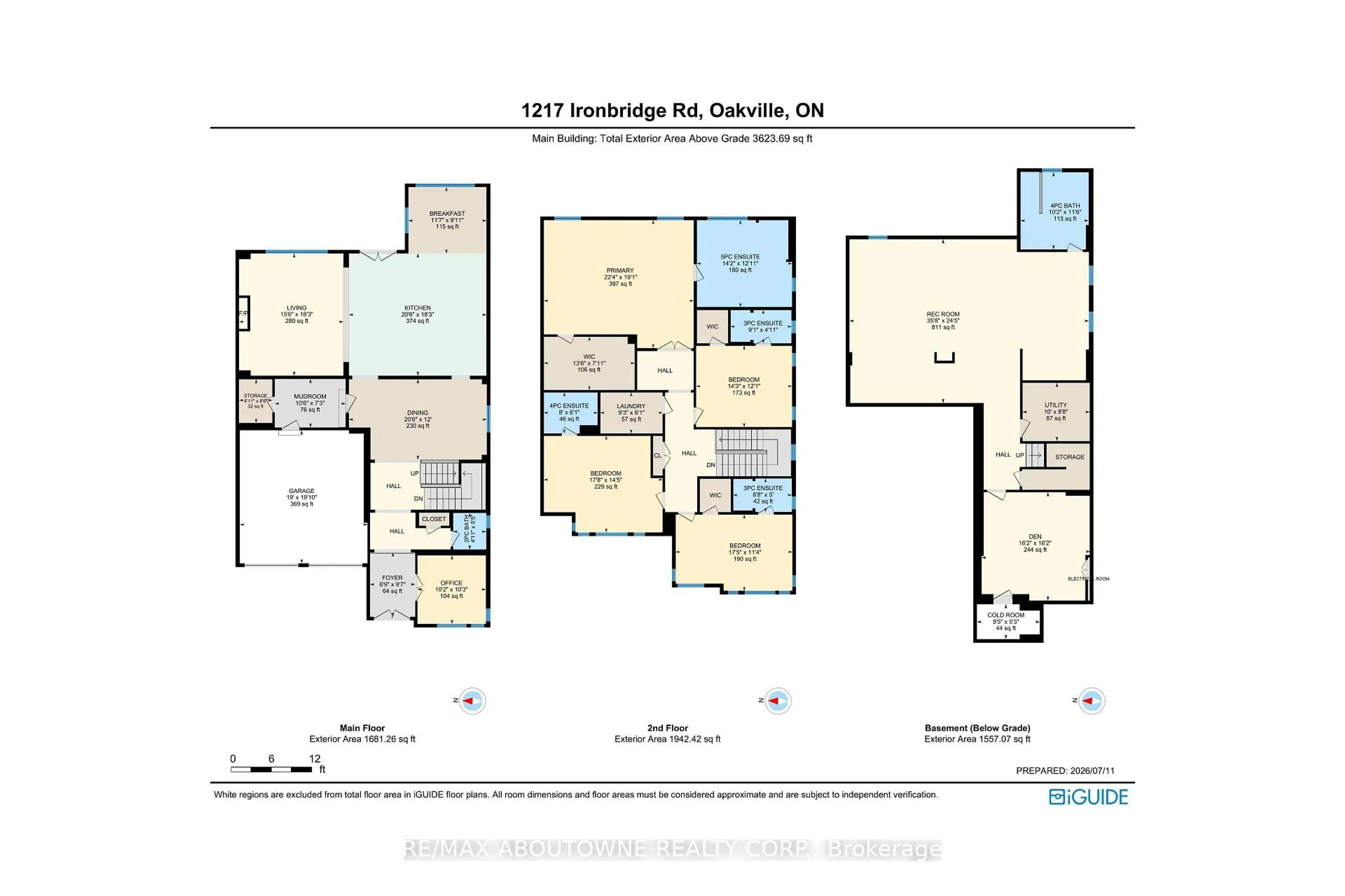 Floor plan for 1217 Ironbridge Rd, Oakville Ontario L6M 5M5