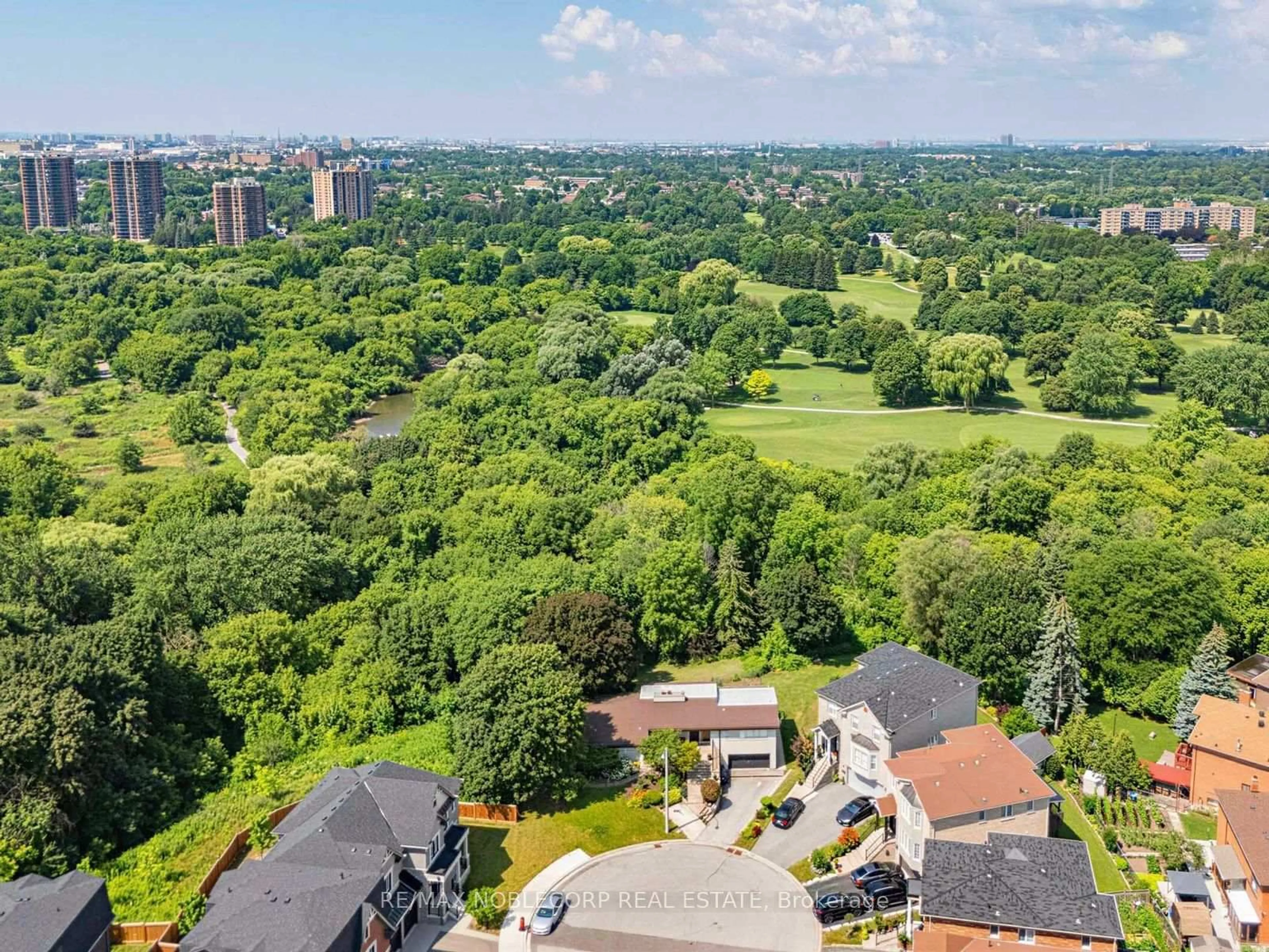 A pic from outside/outdoor area/front of a property/back of a property/a pic from drone, city buildings view from balcony for 12 George McKenzie Crt, Toronto Ontario M9M 0E1