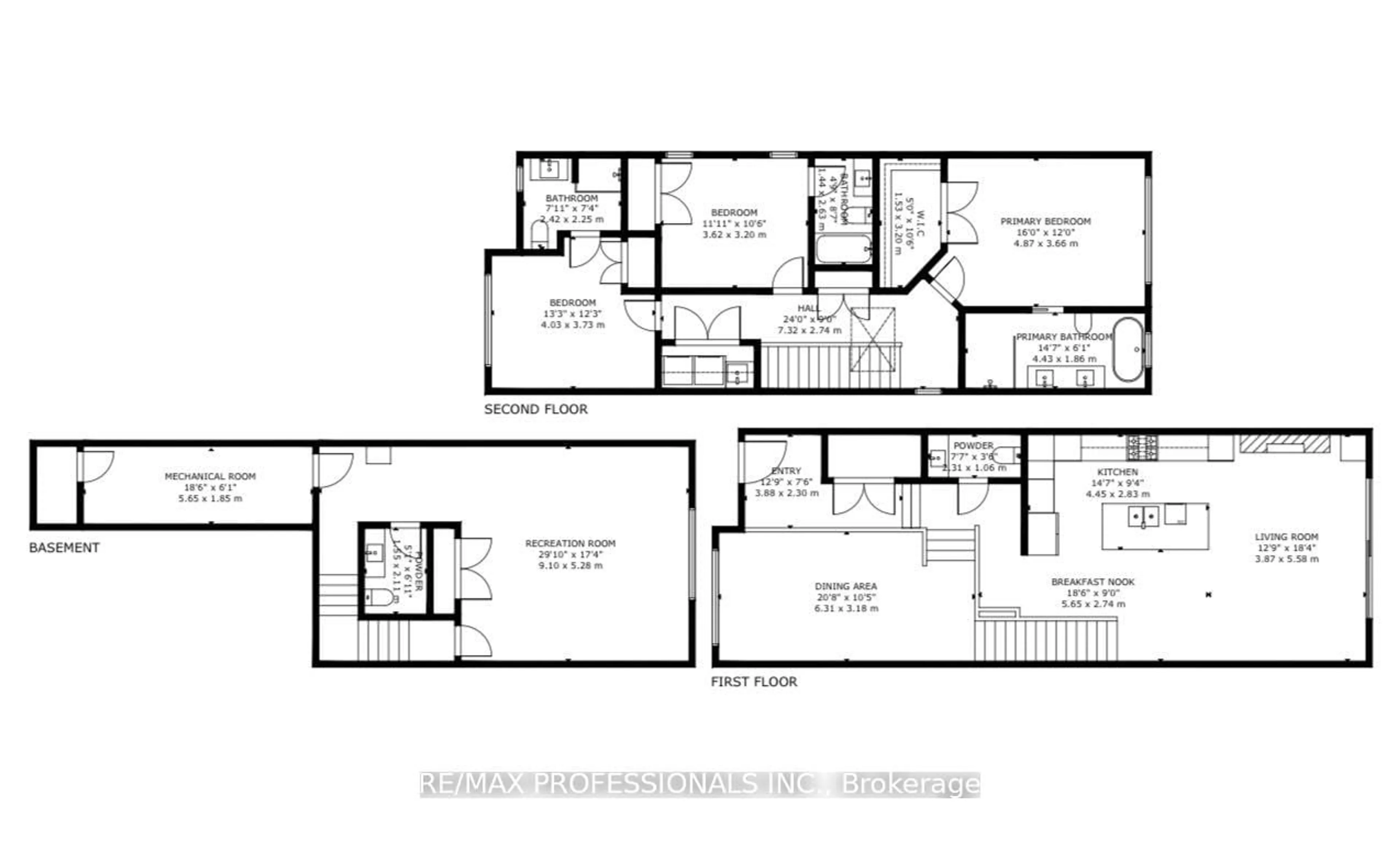 Floor plan for 216 Aldercrest Rd, Toronto Ontario M8W 4J4