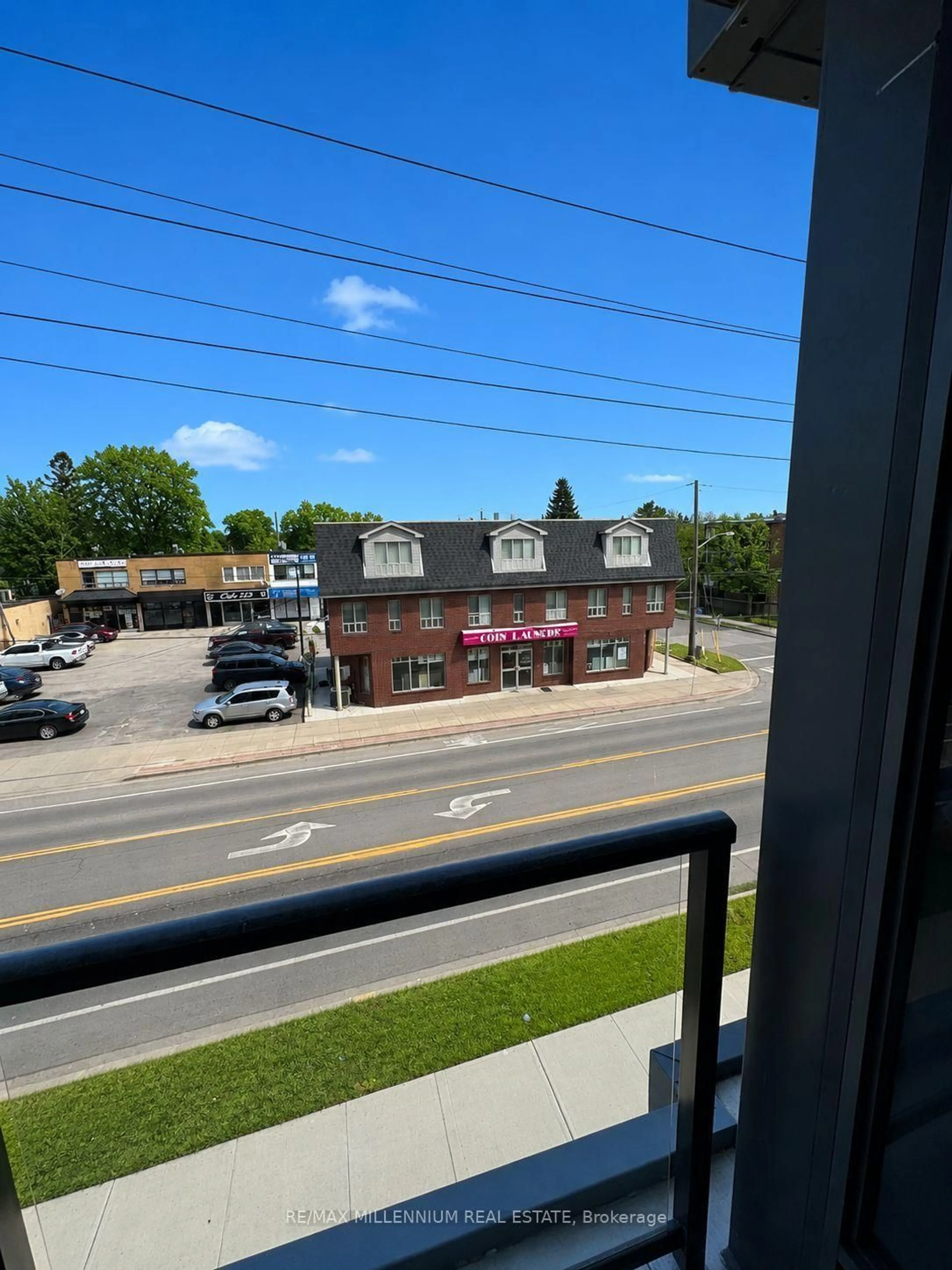A pic from outside/outdoor area/front of a property/back of a property/a pic from drone, city buildings view from balcony for 556 Marlee Ave #314, Toronto Ontario M6B 0B1
