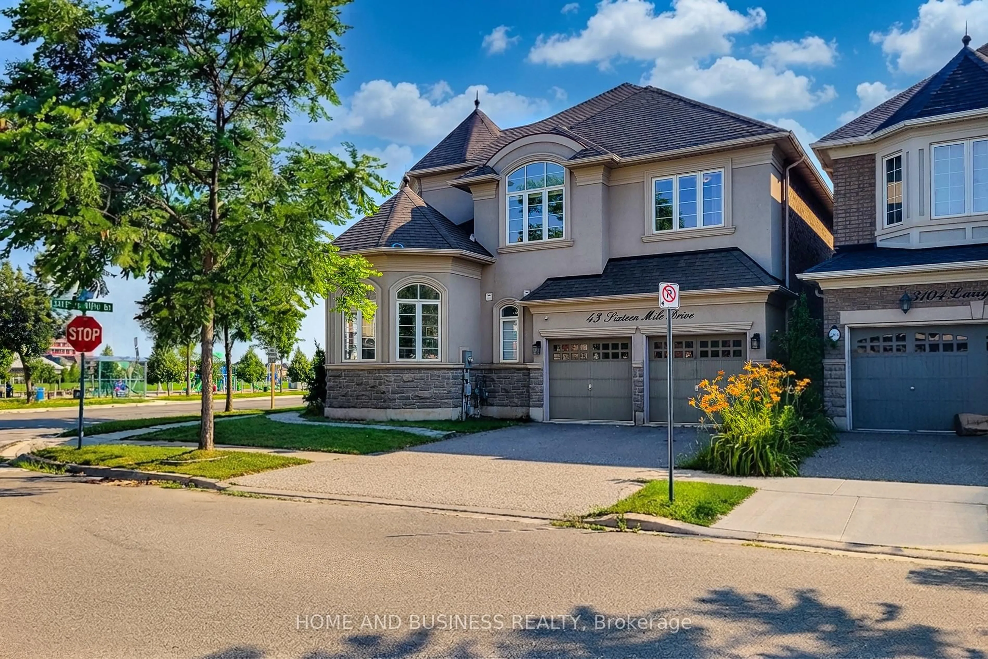 Home with brick exterior material, street for 43 Sixteen Mile Dr, Oakville Ontario L6M 0S8