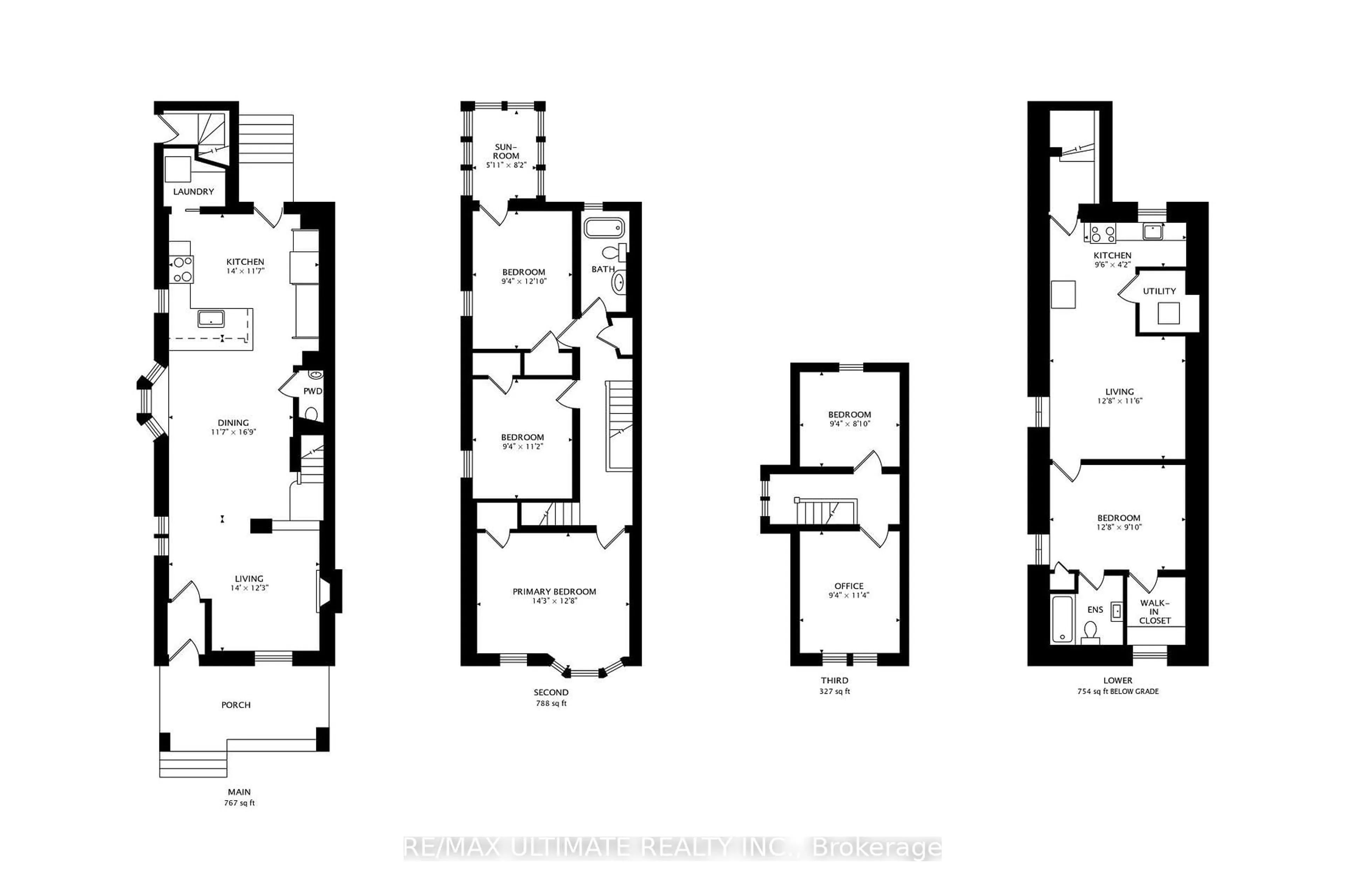 Floor plan for 24 Pauline Ave, Toronto Ontario M6H 3M8