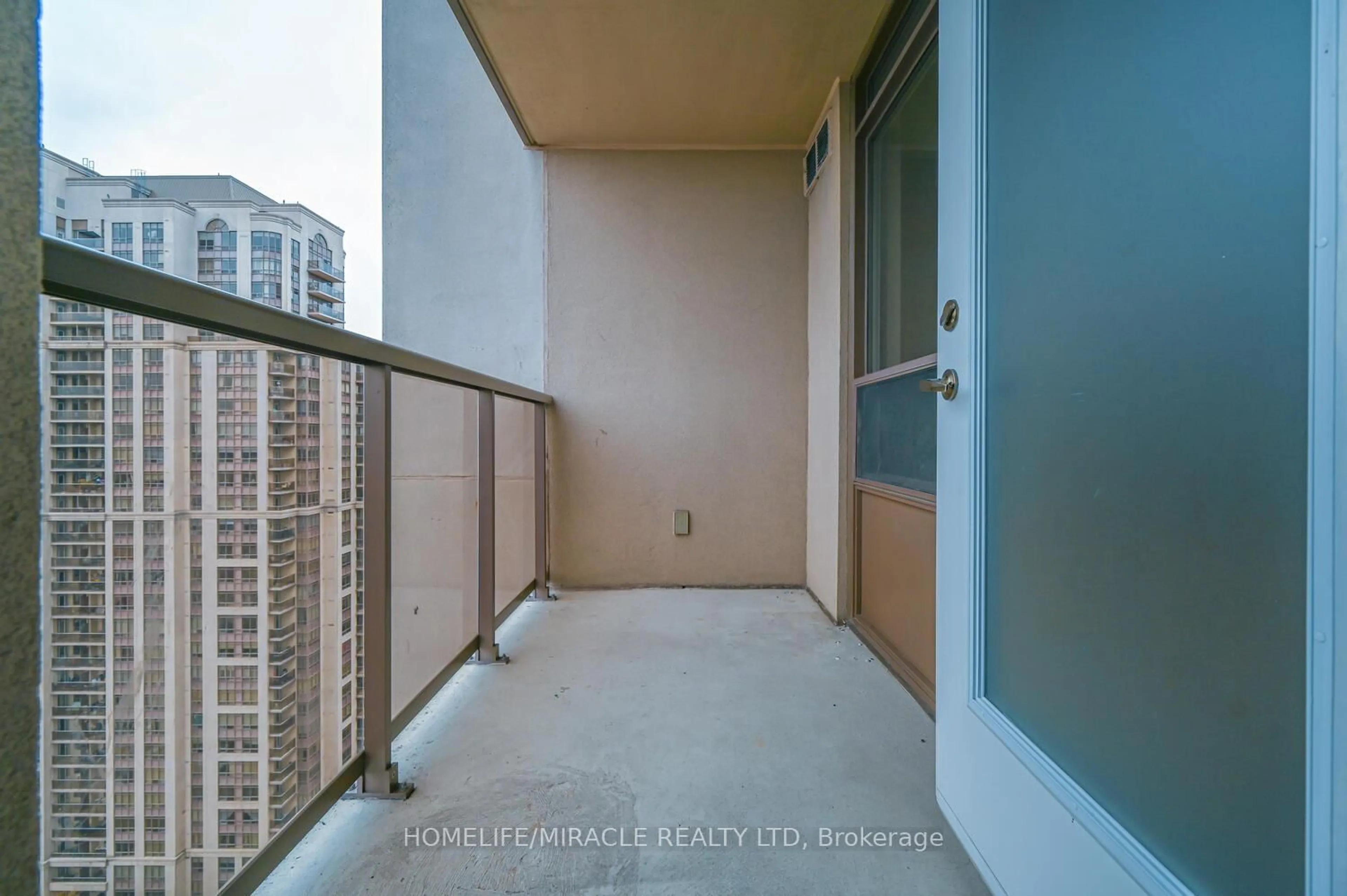 Balcony in the apartment, city buildings view from balcony for 700 Humberwood Blvd #2220, Toronto Ontario M9W 7J4