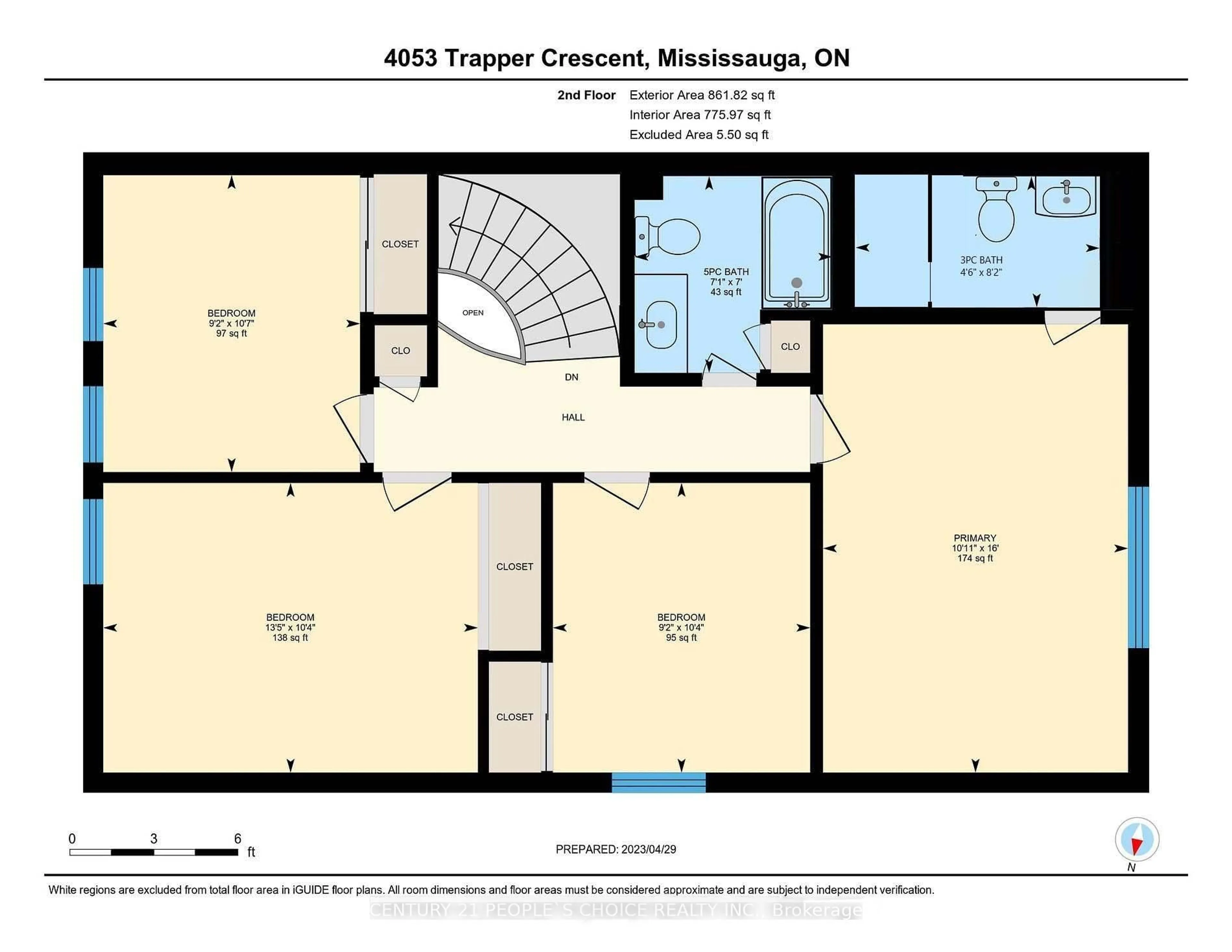 Floor plan for 4053 Trapper Cres, Mississauga Ontario L5L 3A7