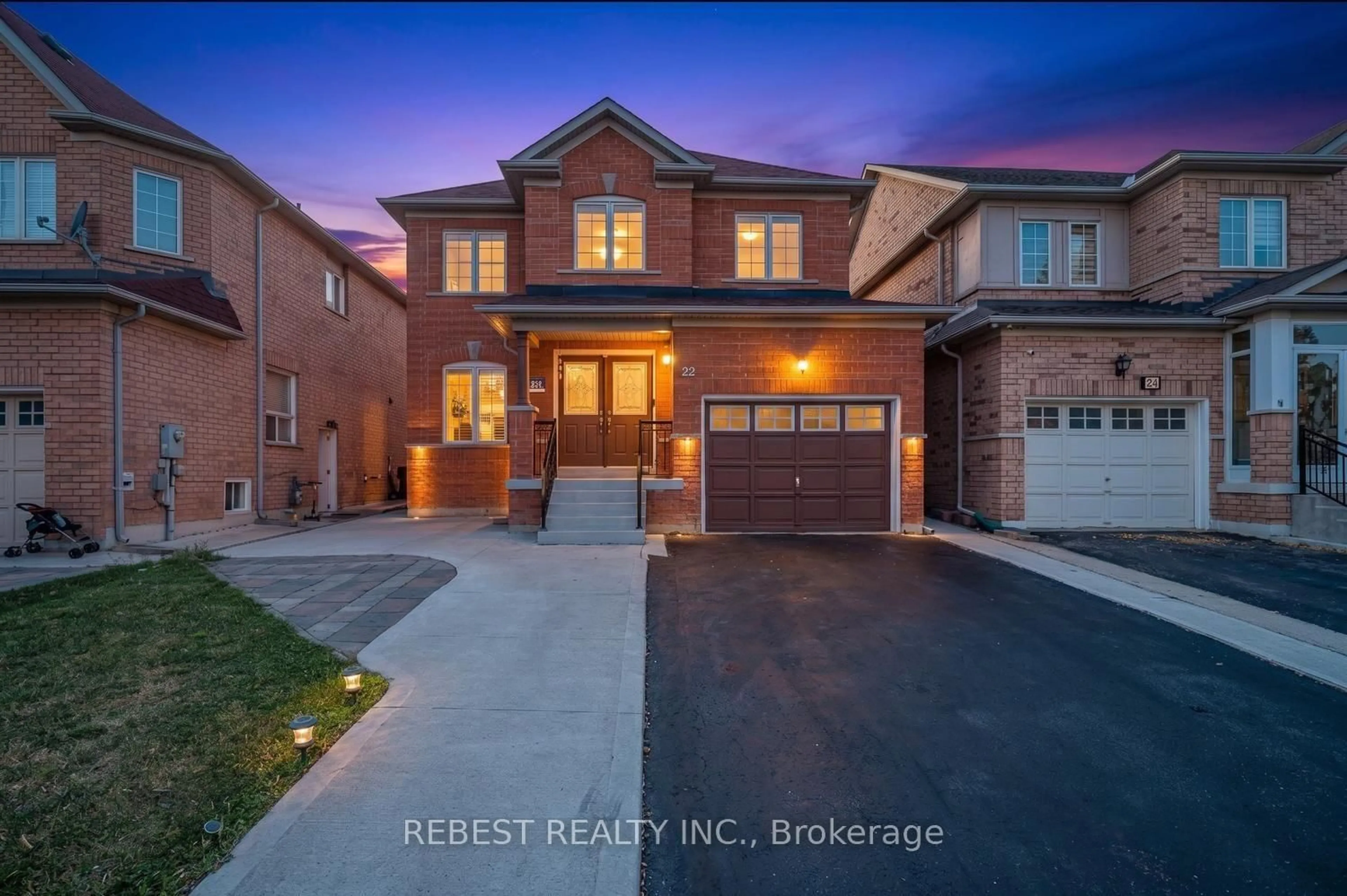 Home with brick exterior material, street for 22 Gore Valley Tr, Brampton Ontario L6P 1N7