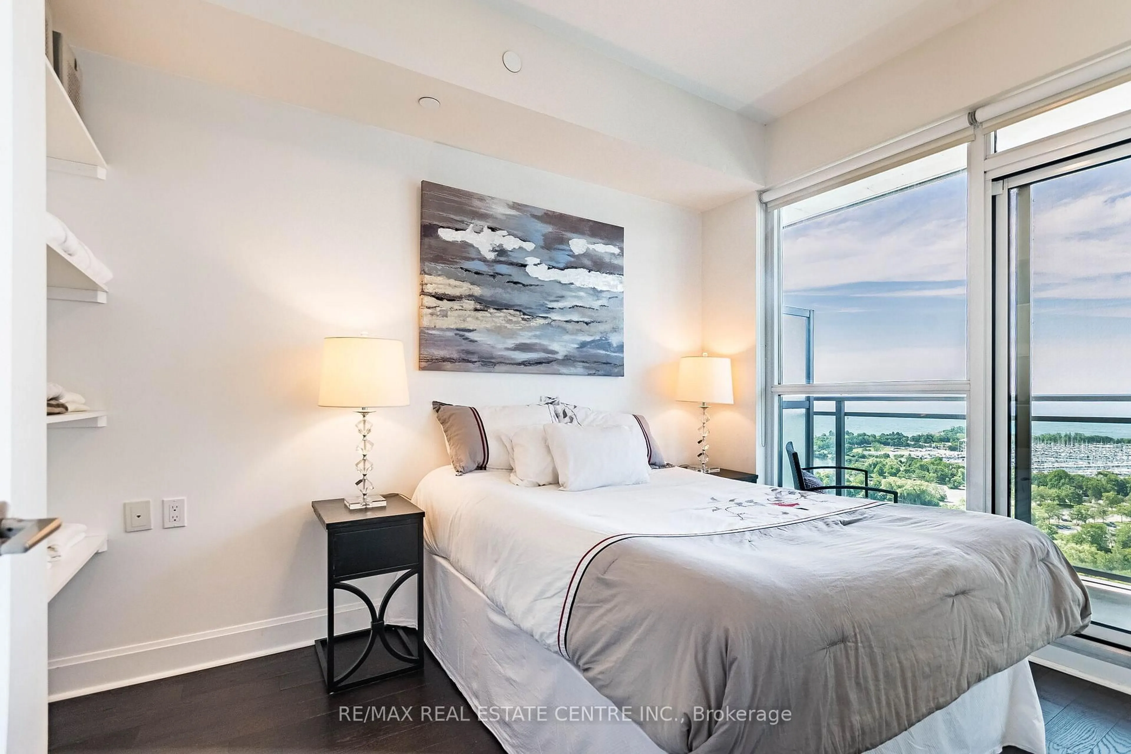 Bedroom with bed, unknown for 33 Shore Breeze Dr #2102, Toronto Ontario M8V 0G1