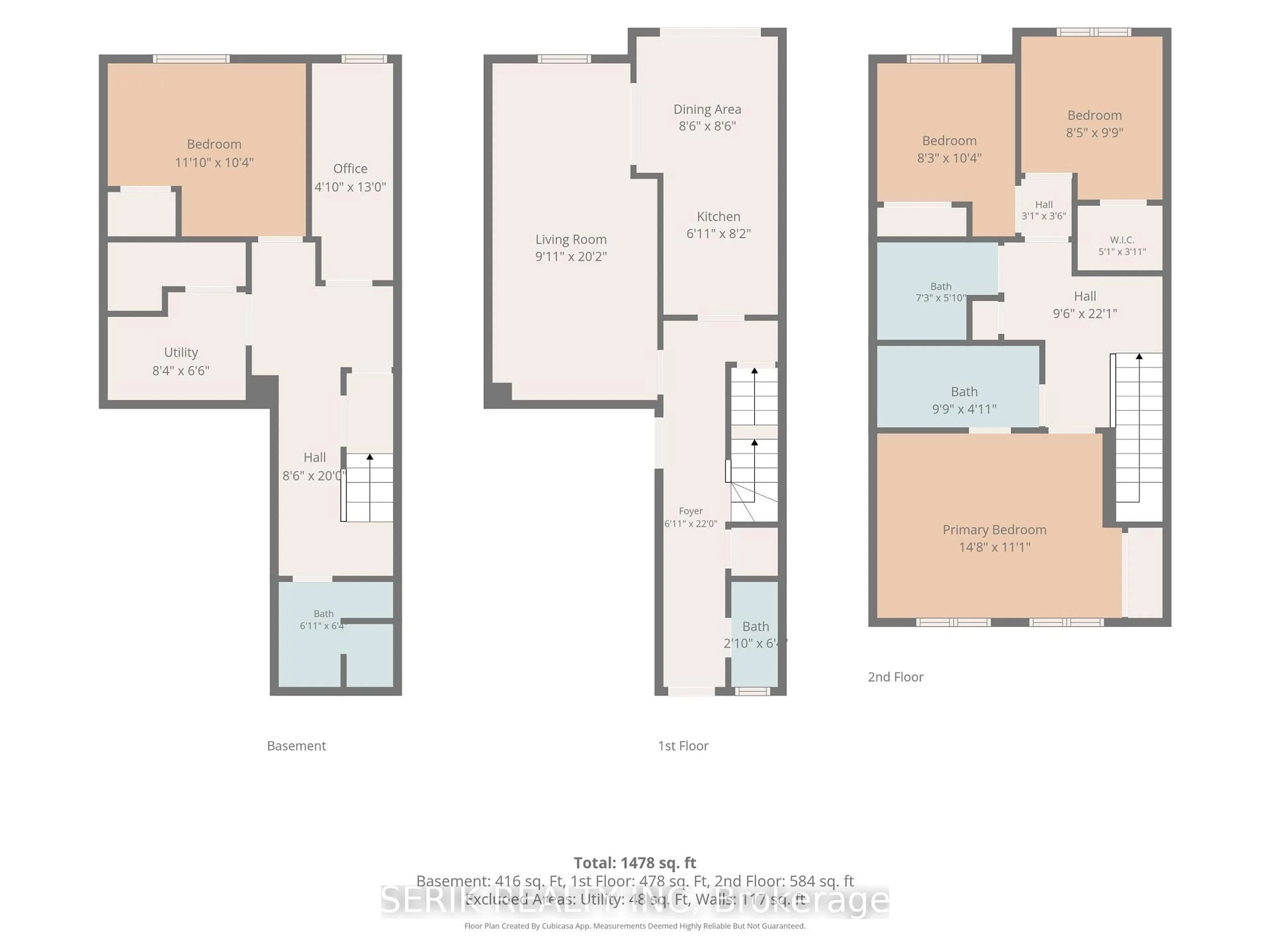 Floor plan for 550 Steddick Crt #48, Mississauga Ontario L5R 3S8