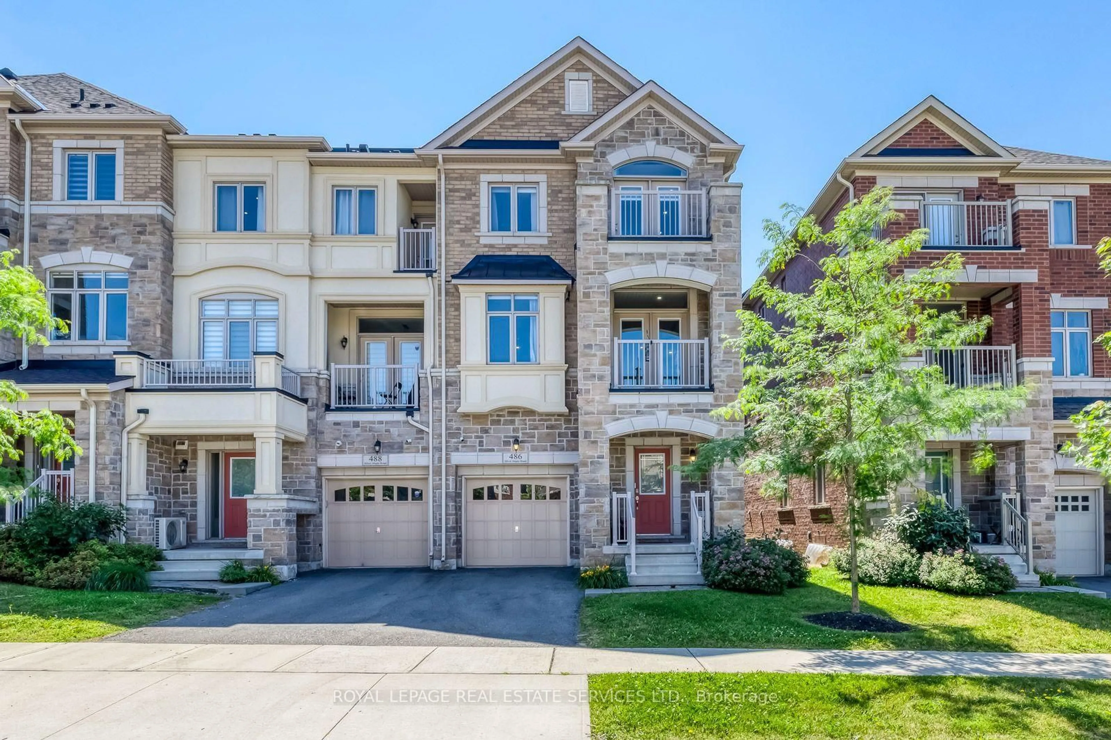 Home with brick exterior material, street for 486 Silver Maple Rd, Oakville Ontario L6H 3P6