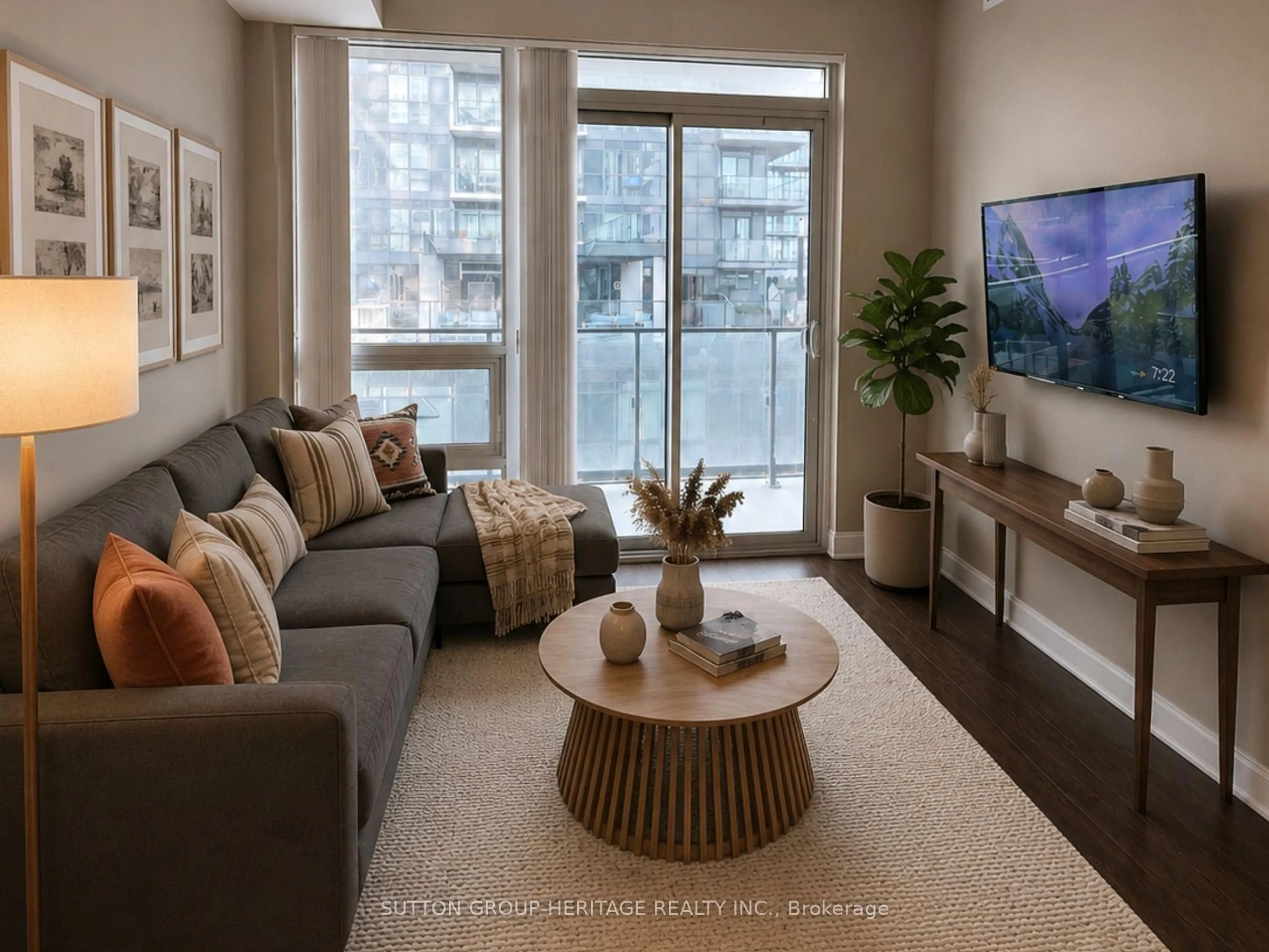 Living room with furniture, unknown for 2212 Lake Shore Blvd #907, Toronto Ontario M8V 0C2