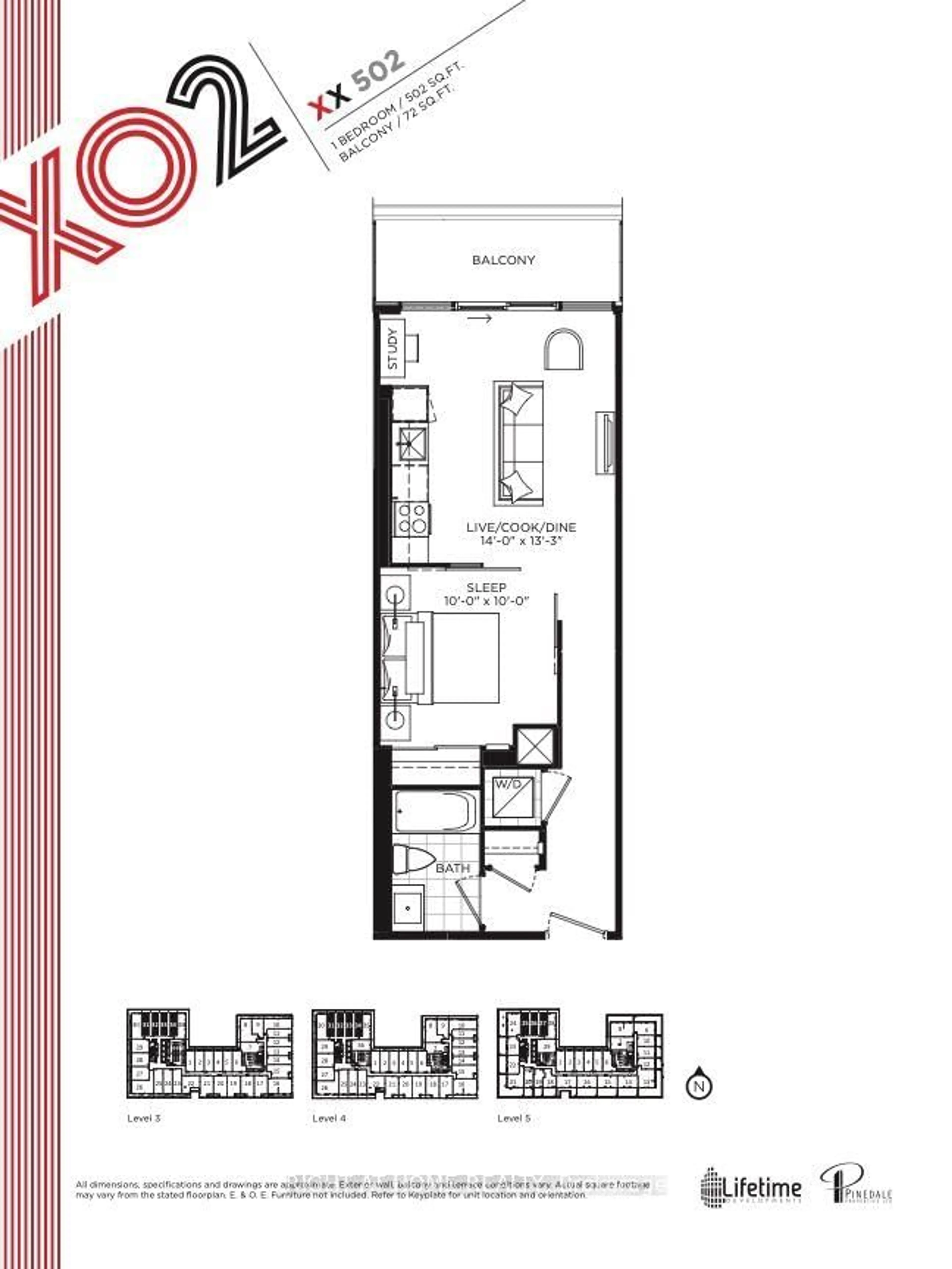 Floor plan for 285 Dufferin St #525, Toronto Ontario M6K 1E6