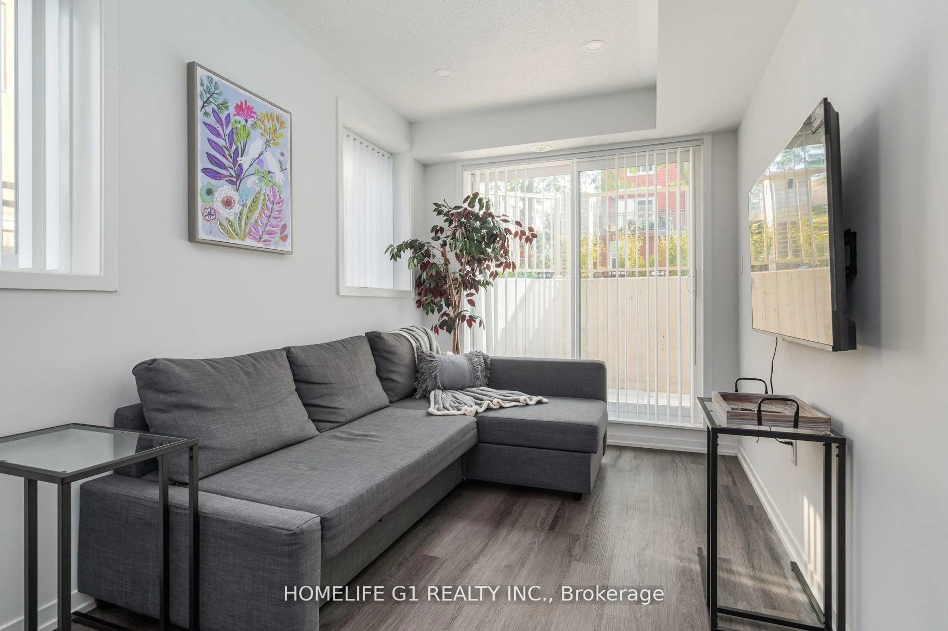 Living room with furniture, unknown for 5 William Jackson Way #48, Toronto Ontario M8V 0J8
