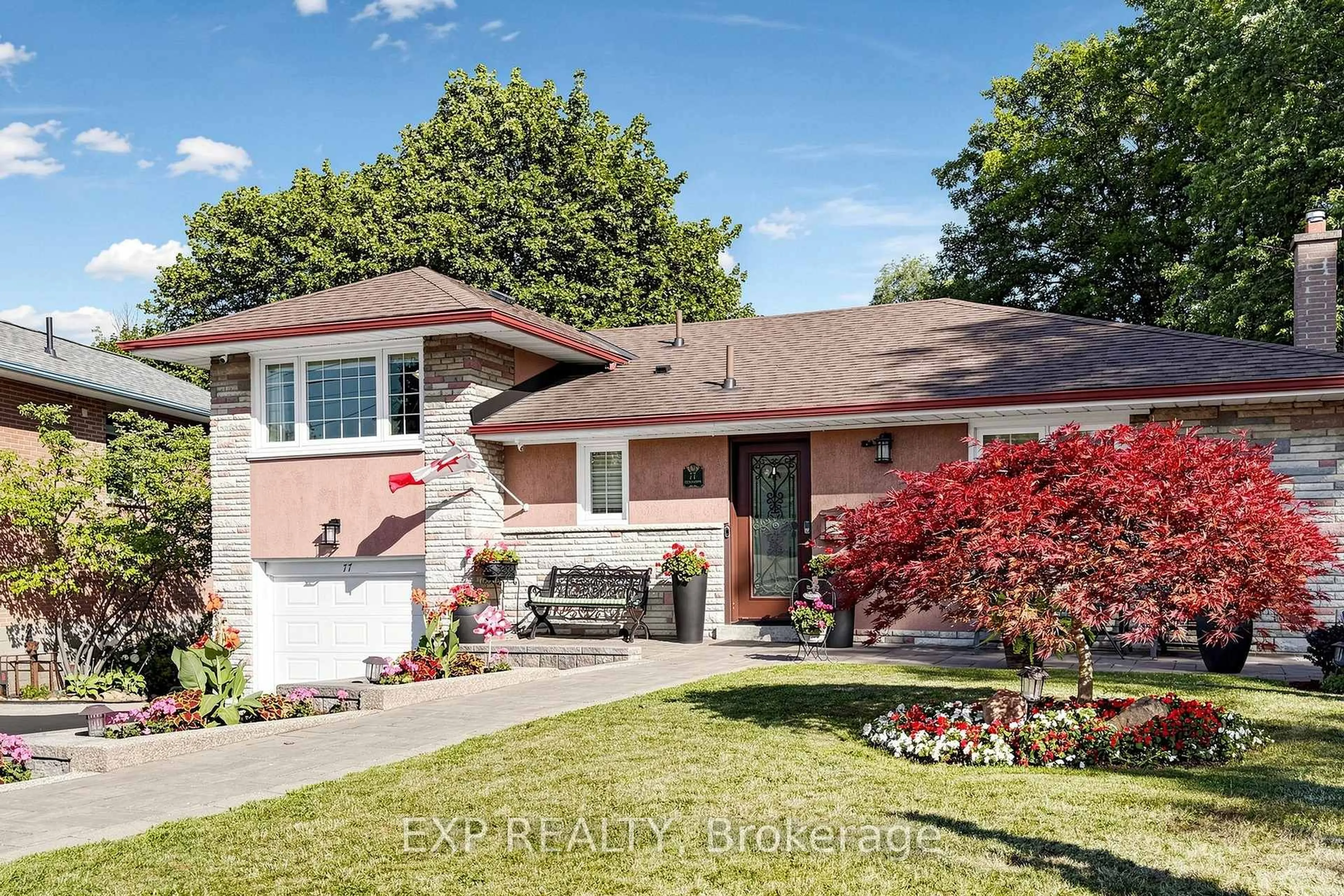 Home with brick exterior material, street for 77 Letchworth Cres, Toronto Ontario M3M 1Z1