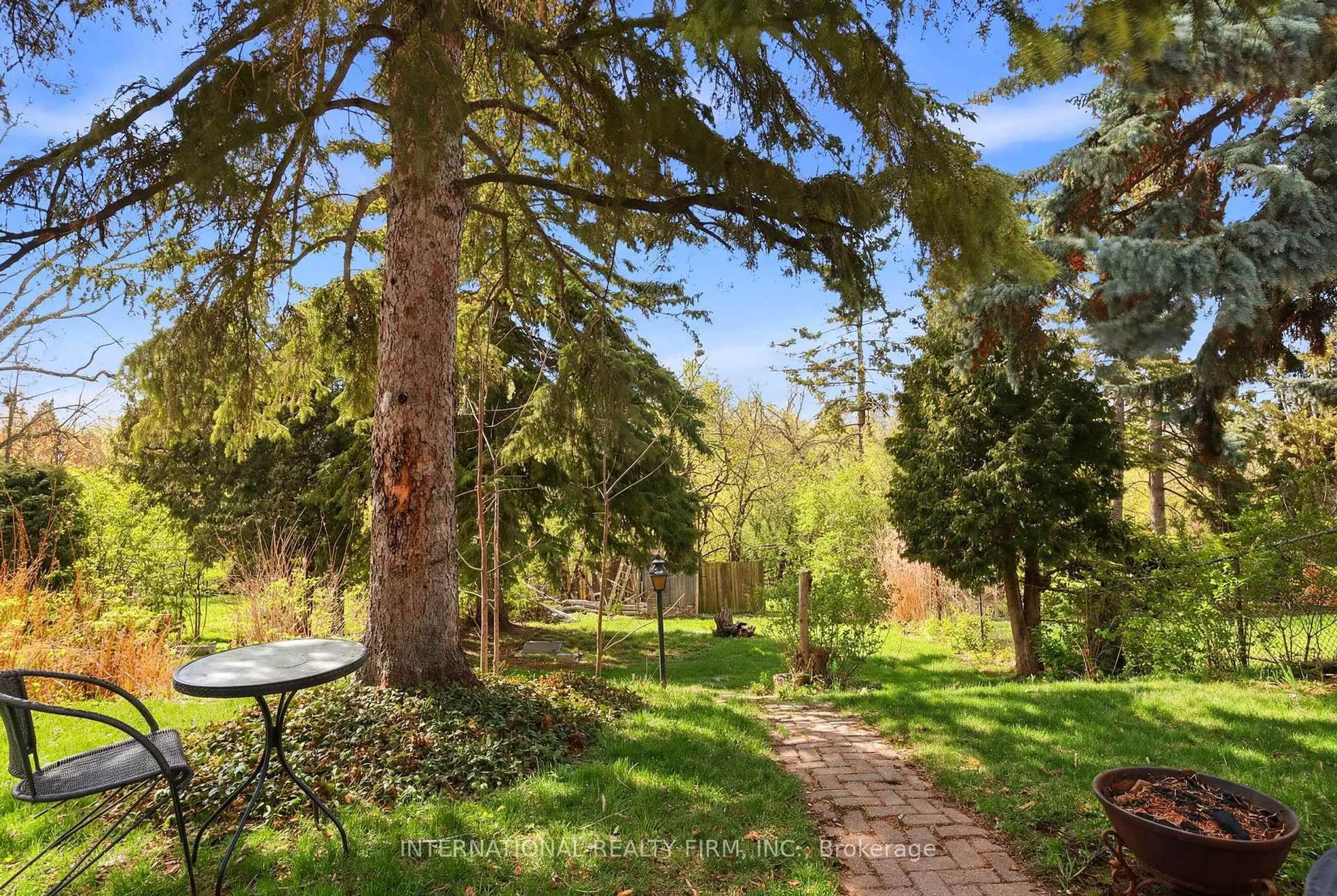 Patio, forest/trees view for 84 Hadrian Dr, Toronto Ontario M9W 1V4