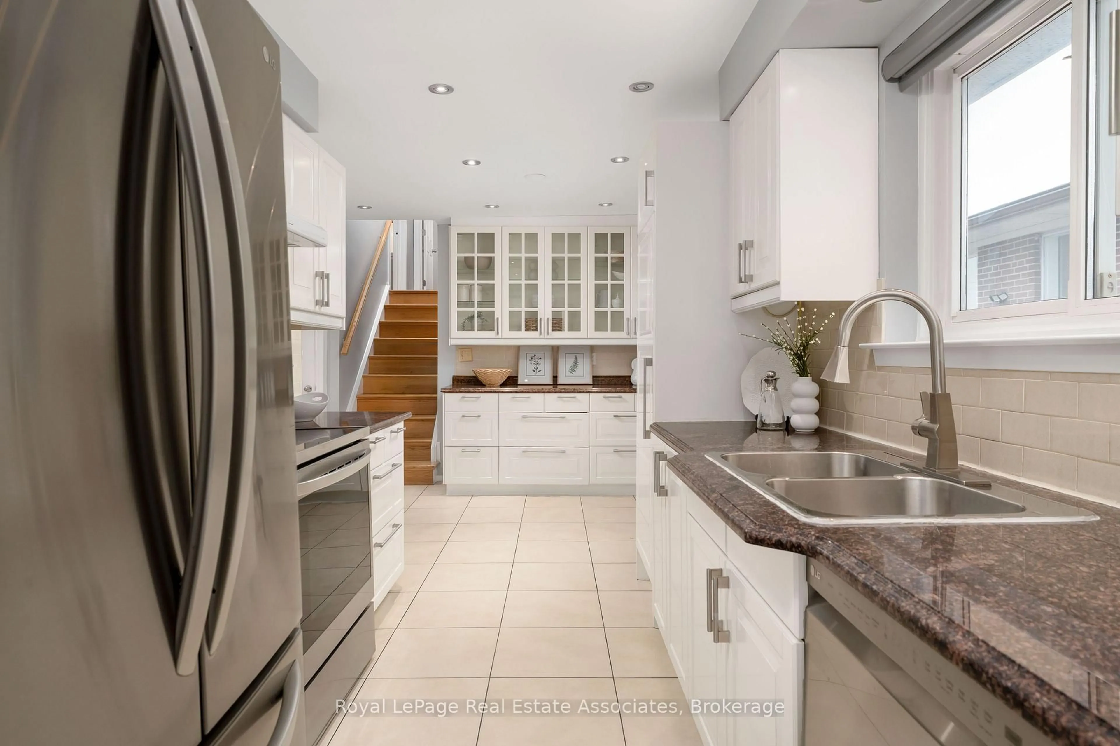Contemporary kitchen, ceramic/tile floor for 12 Anchor Dr, Toronto Ontario M3L 2A6