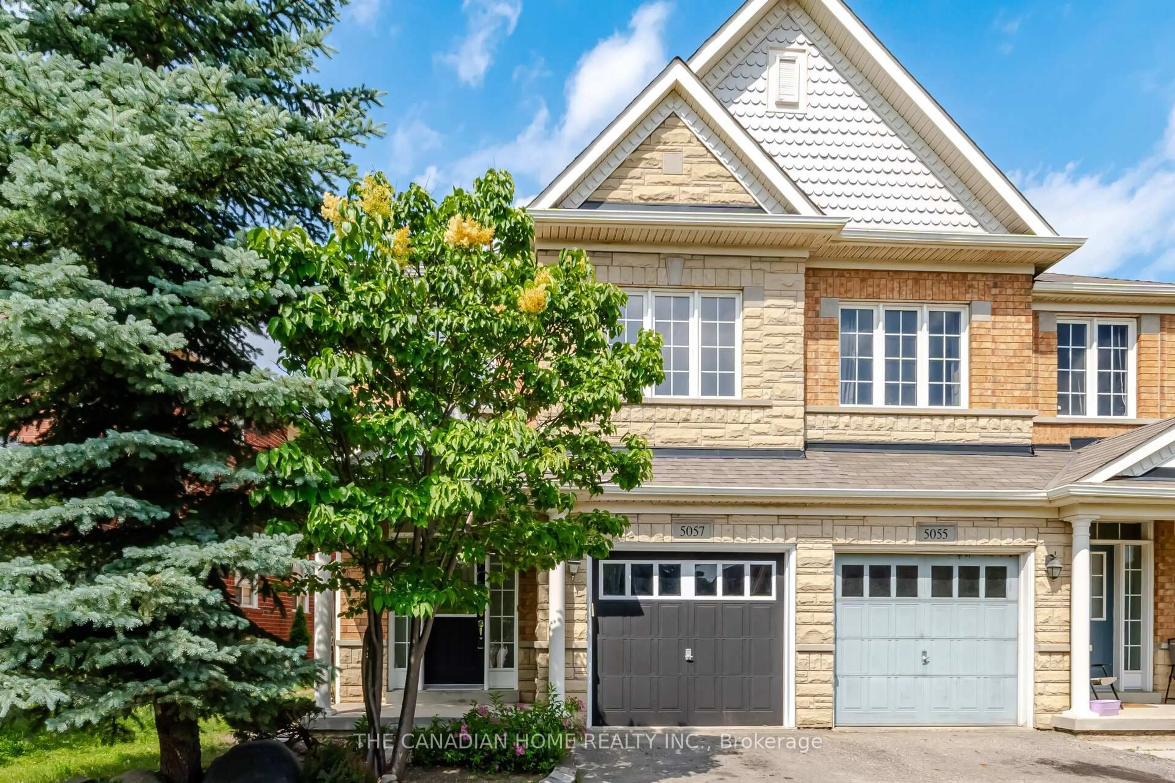 Home with brick exterior material, street for 5057 Churchill Meadows Blvd, Mississauga Ontario L5M 7Z8