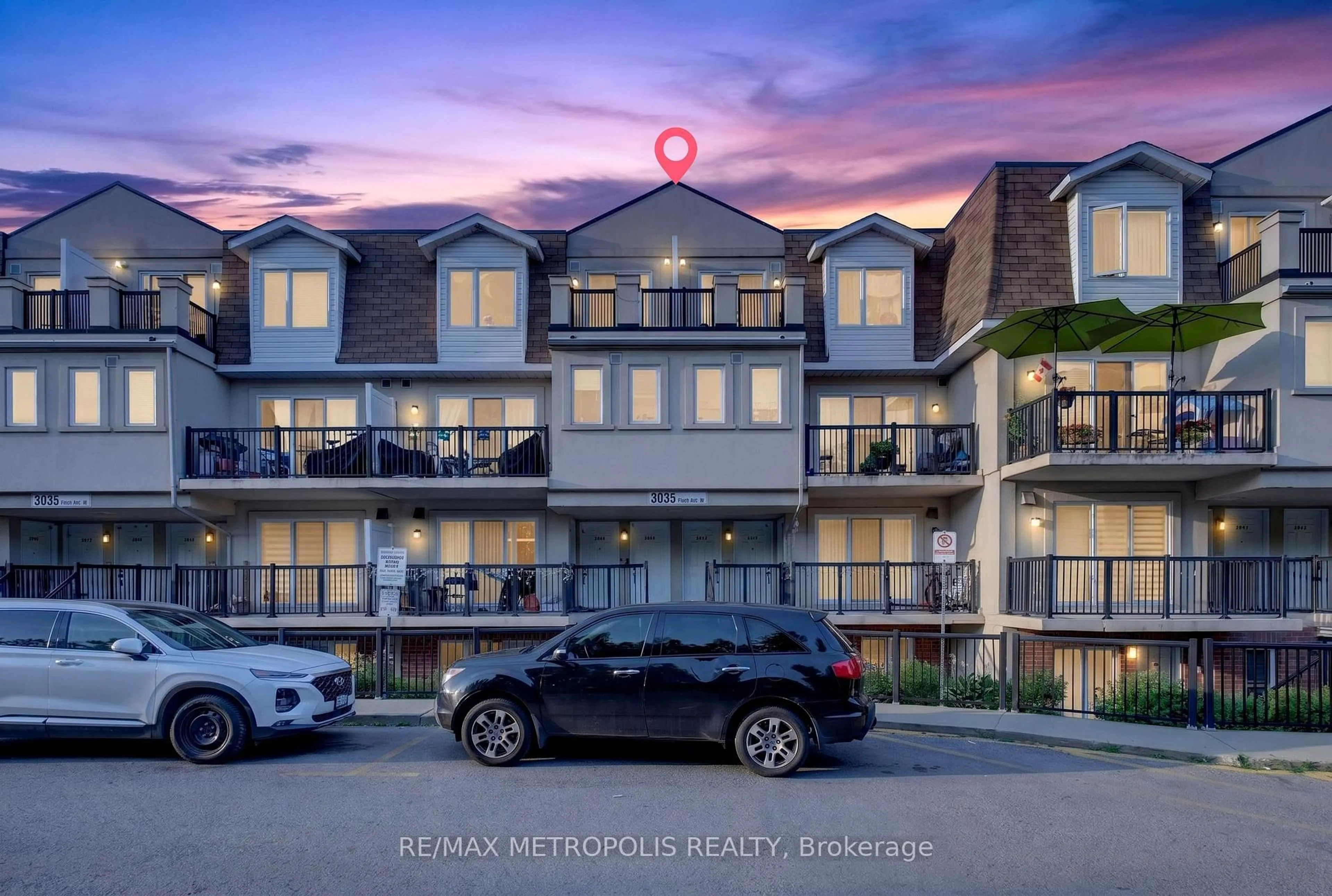 A pic from outside/outdoor area/front of a property/back of a property/a pic from drone, unknown for 3035 Finch Ave #1003, Toronto Ontario M9M 0A3