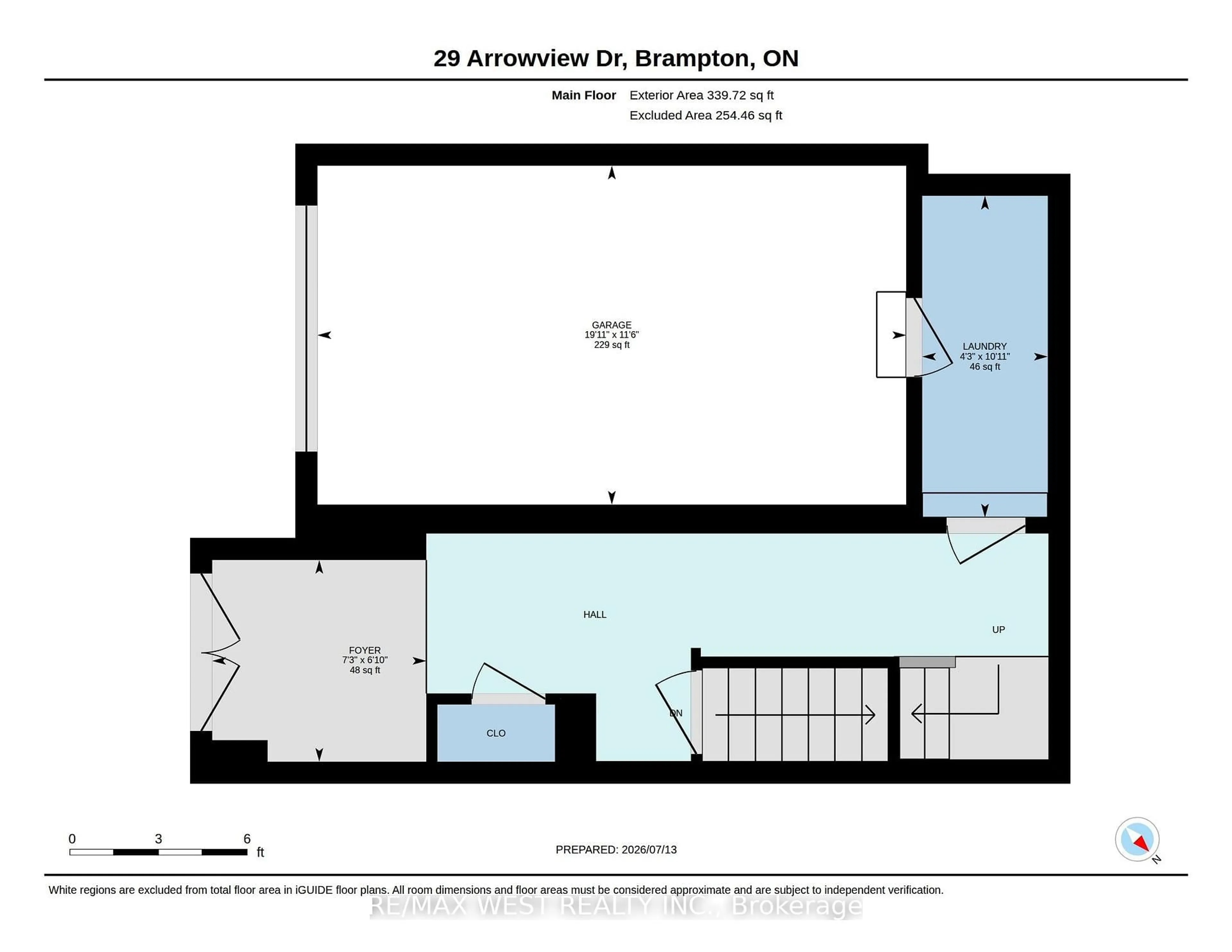 Floor plan for 29 Arrowview Dr, Brampton Ontario L7A 5H6