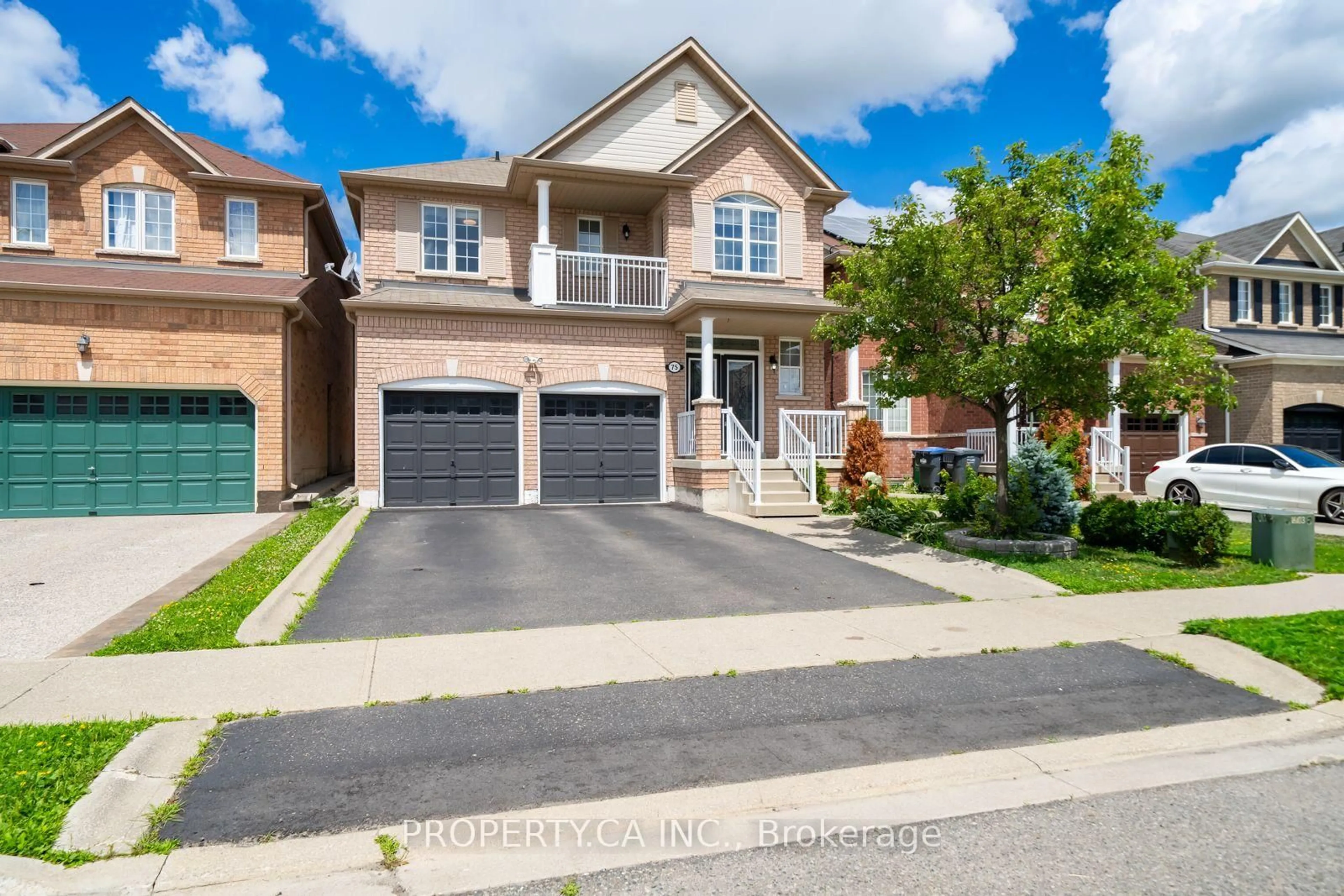 Home with brick exterior material, street for 75 Iron Block Dr, Brampton Ontario L7A 0K2