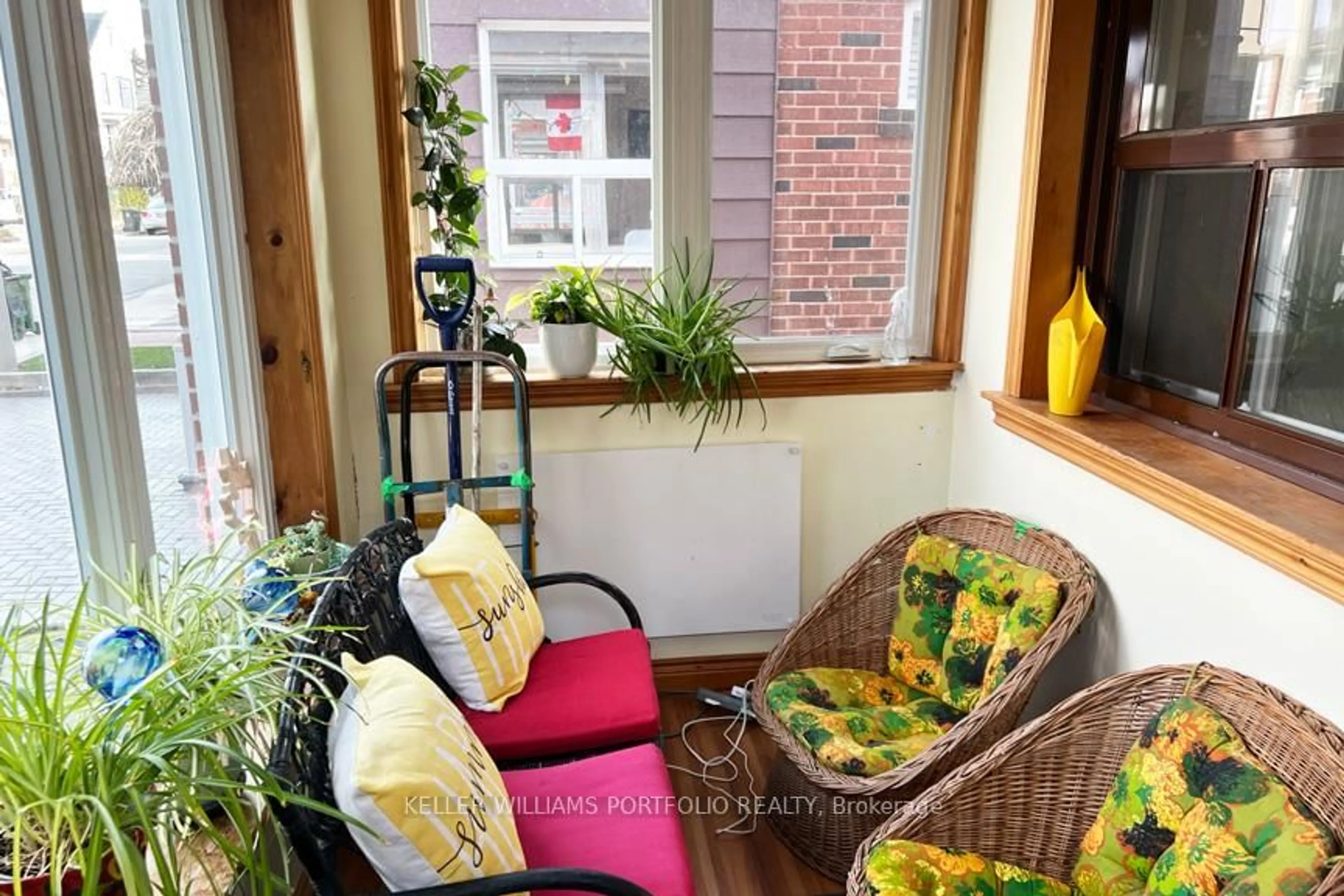 Balcony in the apartment, street for 97 Livingstone Ave, Toronto Ontario M6E 2L7
