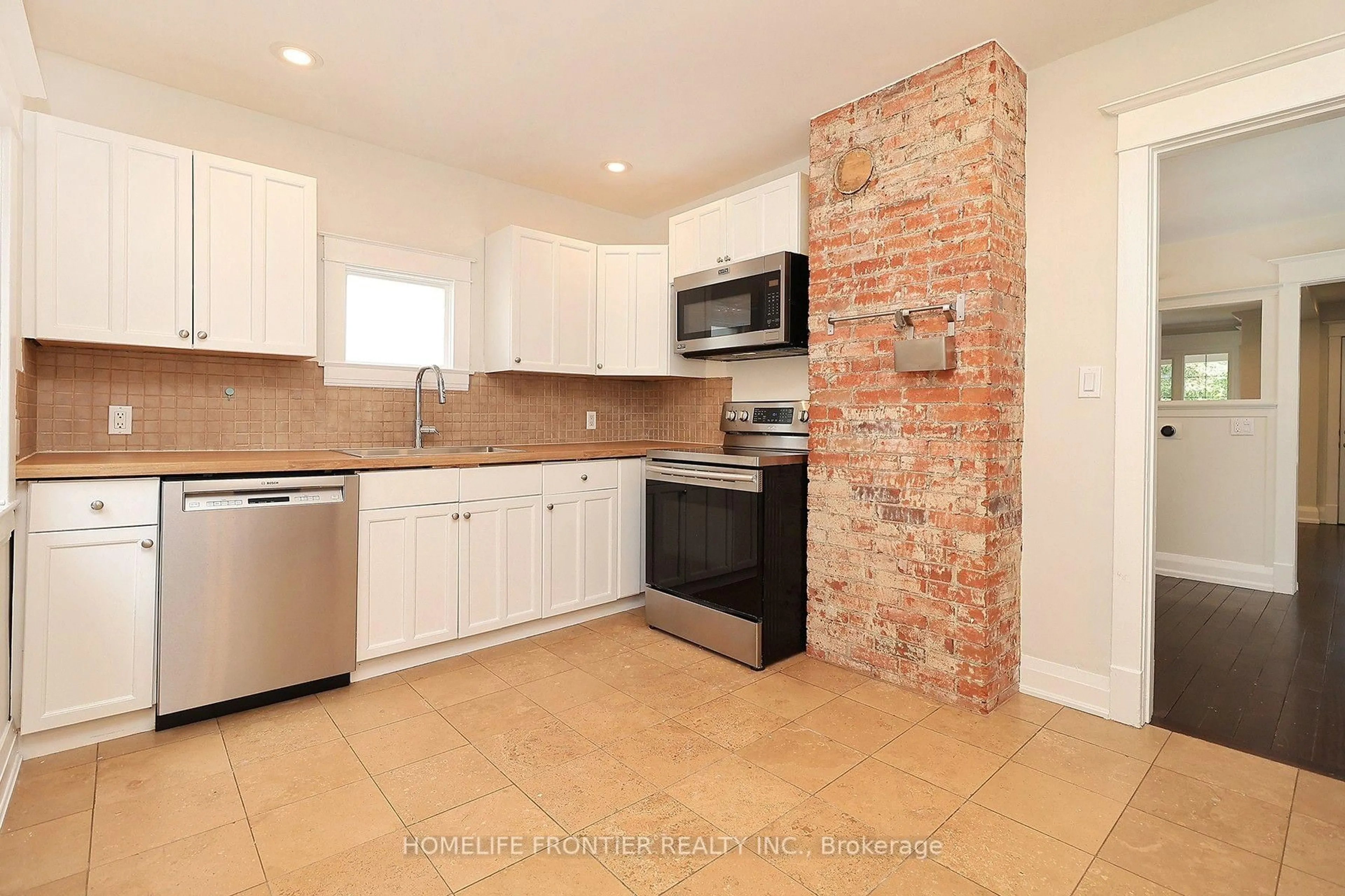 Open concept kitchen, ceramic/tile floor for 14 26th St, Toronto Ontario M8V 3R3