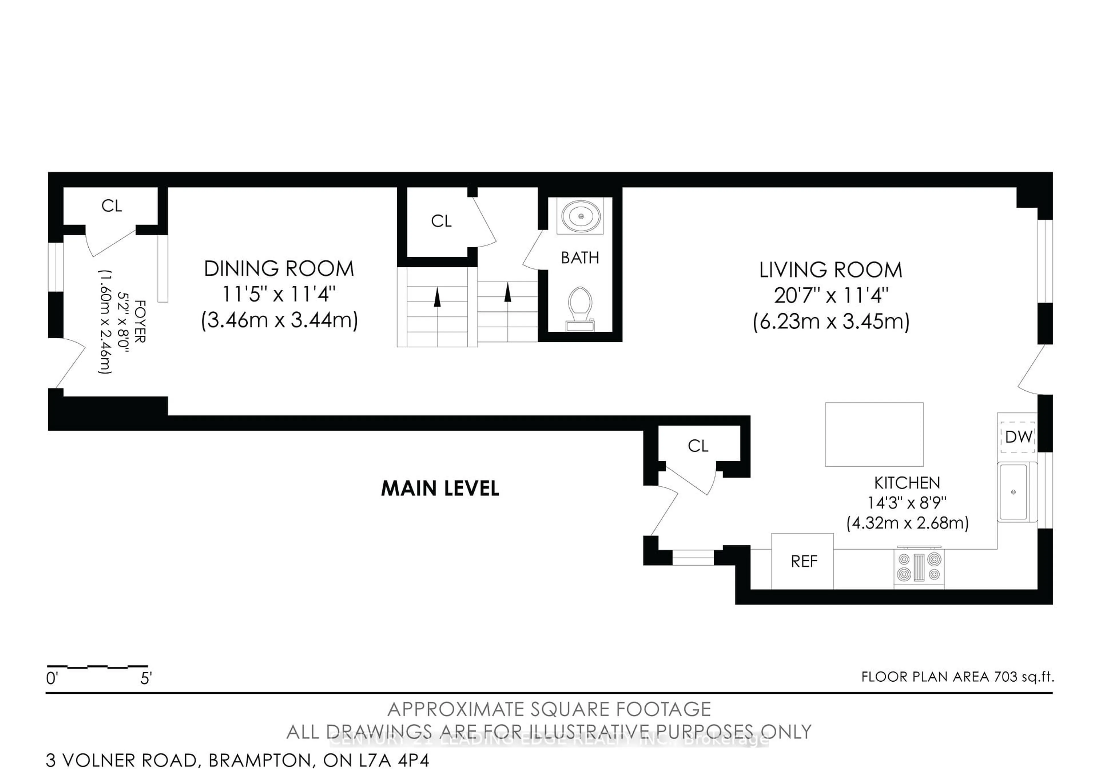 Floor plan for 3 Volner Rd, Brampton Ontario L7A 4P4