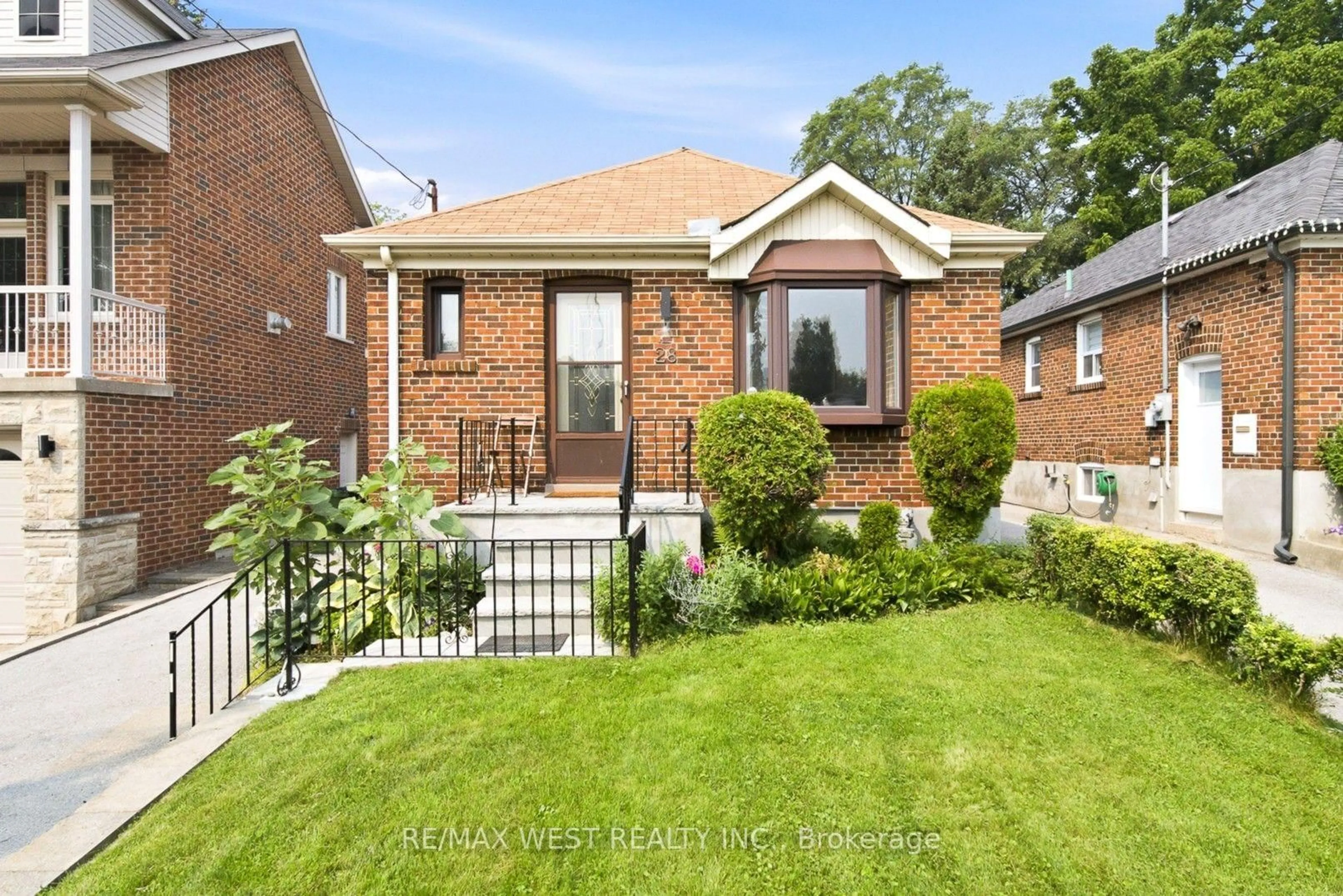 Home with brick exterior material, street for 28 Aldgate Ave, Toronto Ontario M8Y 3L6