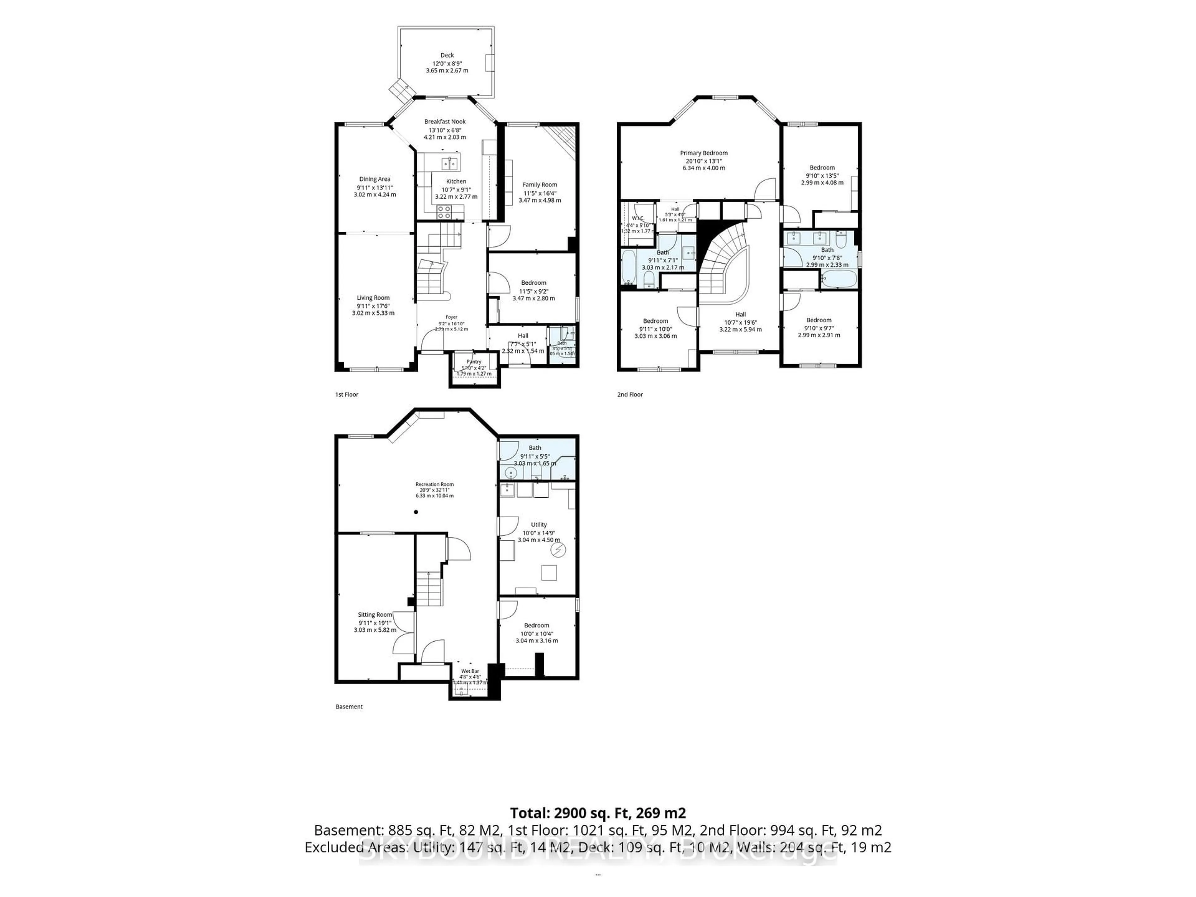 Floor plan for 4409 Heathgate Cres, Mississauga Ontario L5R 2C2
